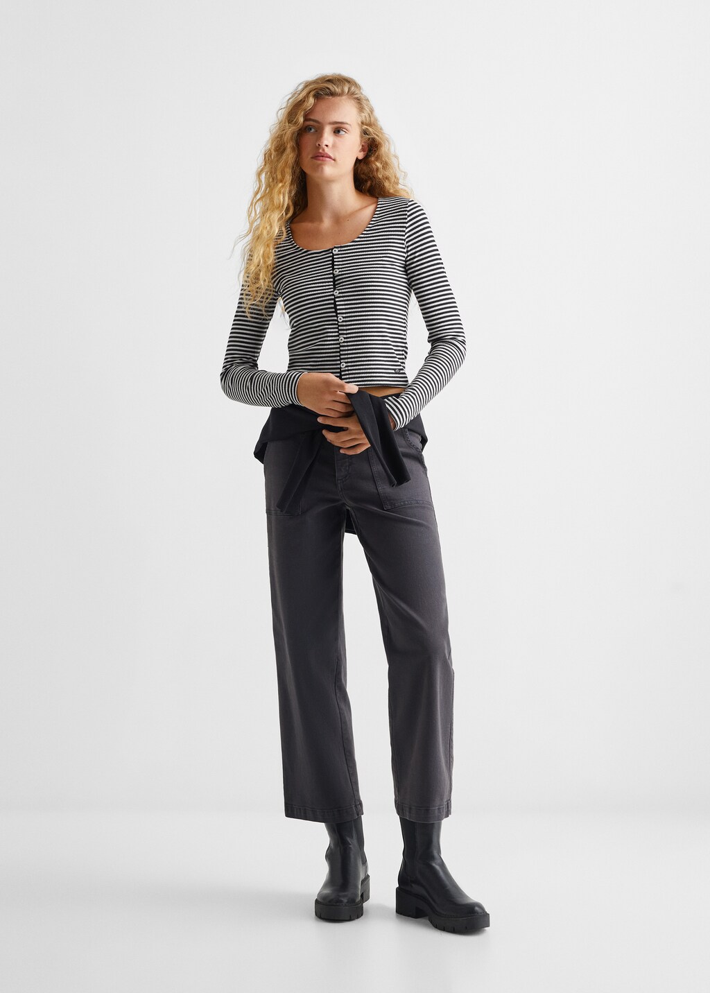 A+o X I Am A Voter® Cindy Cropped Tee In Stripes Forever