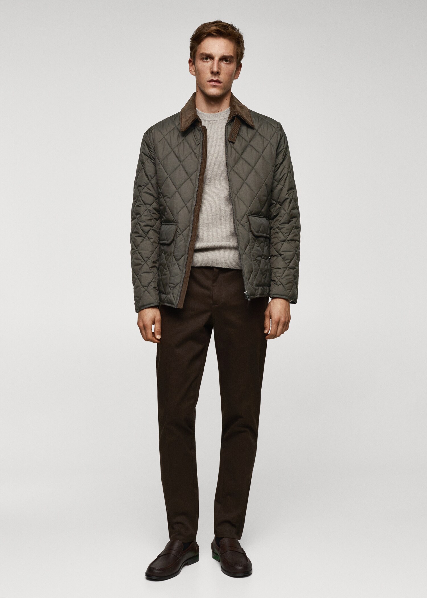 Thermoregulating padded corduroy jacket - General plane