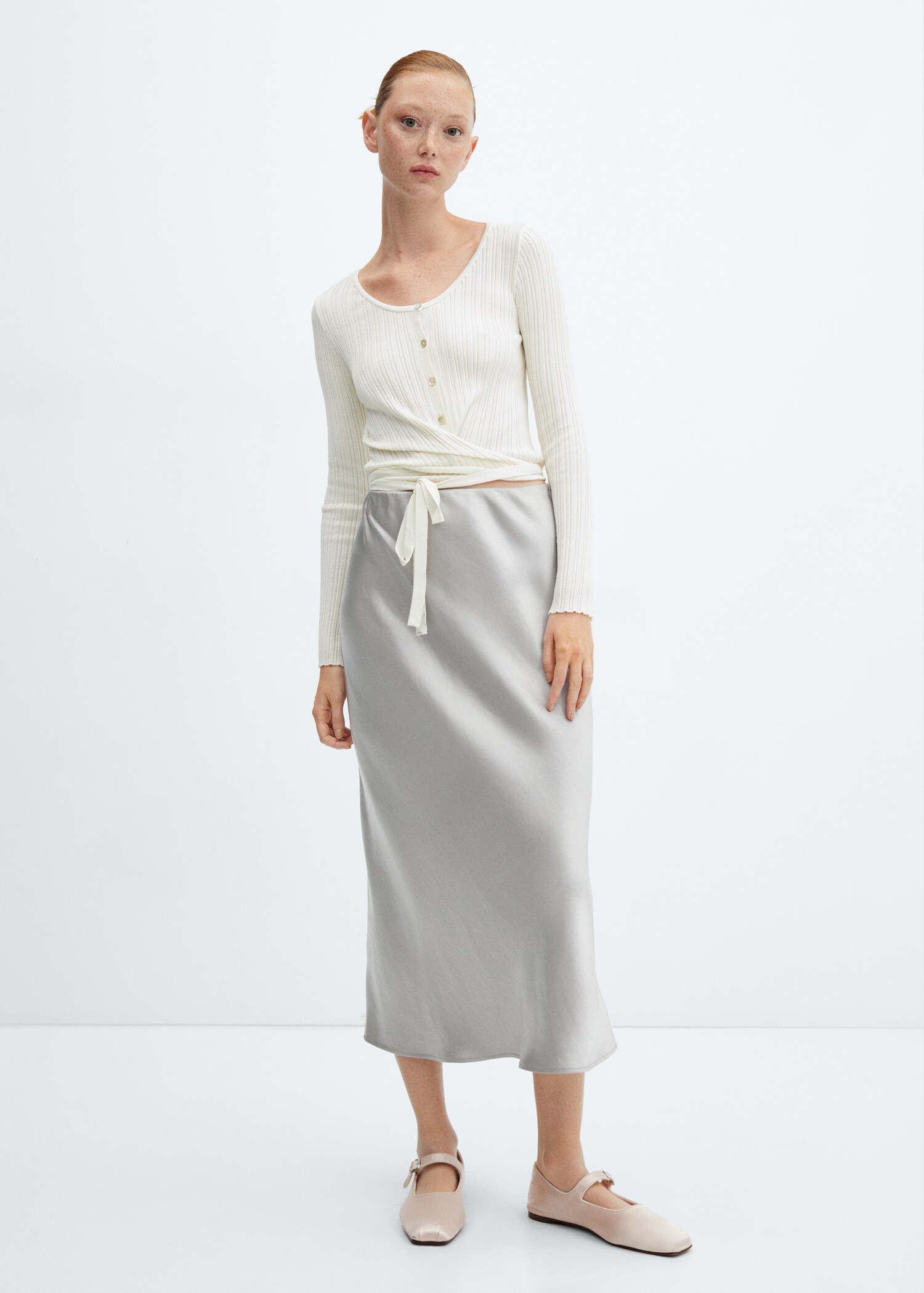 Wrap bow cardigan - General plane