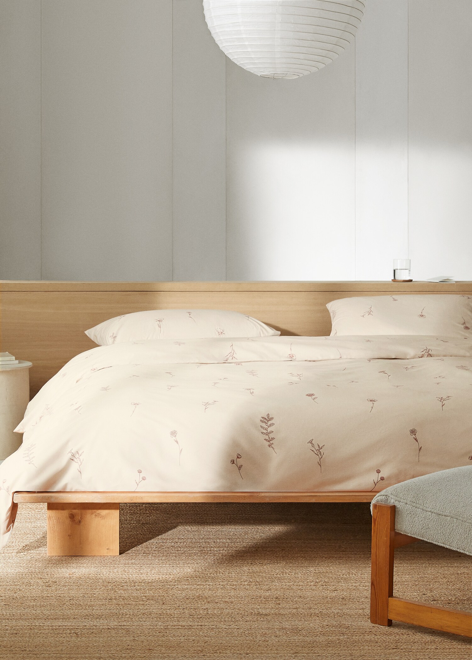 Dekbedovertrek bloemetjesprint Bed 90 cm - Overzichtstekening