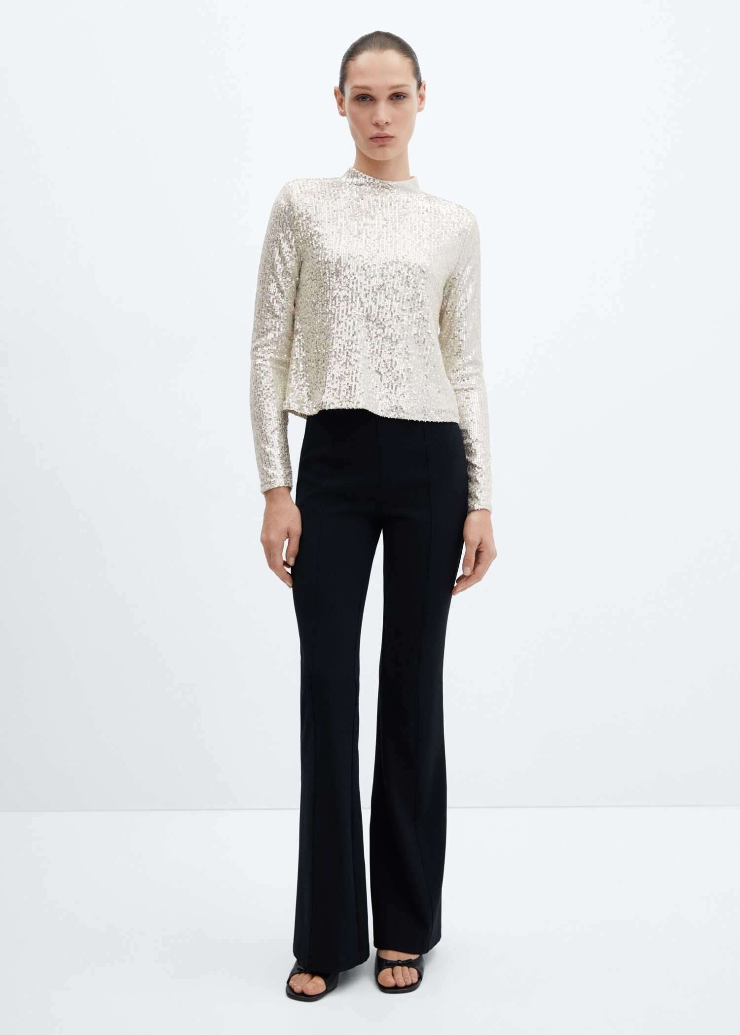 Sequined turtleneck t-shirt - General plane
