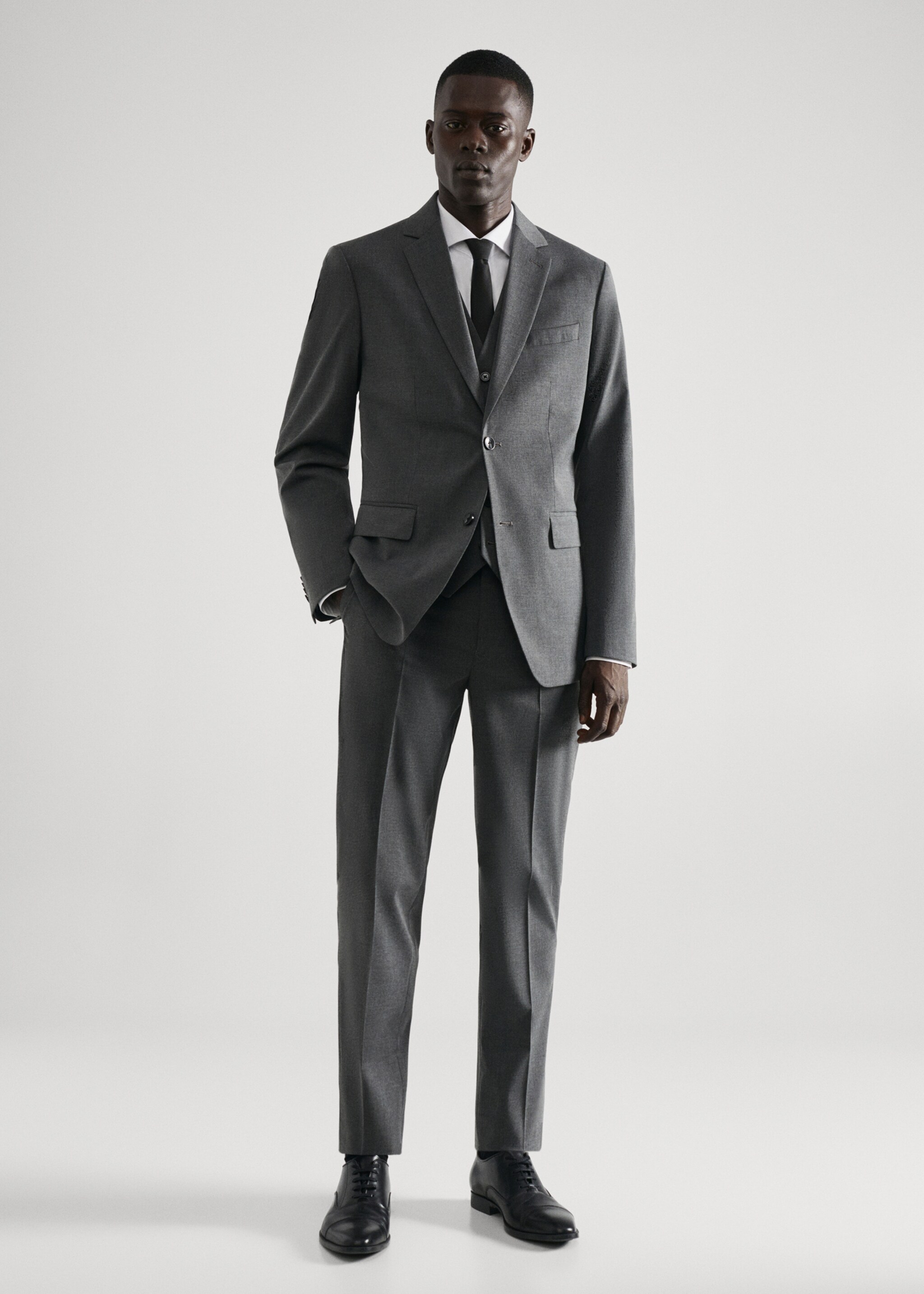 Americana traje slim fit tejido comfort stretch - Plano general