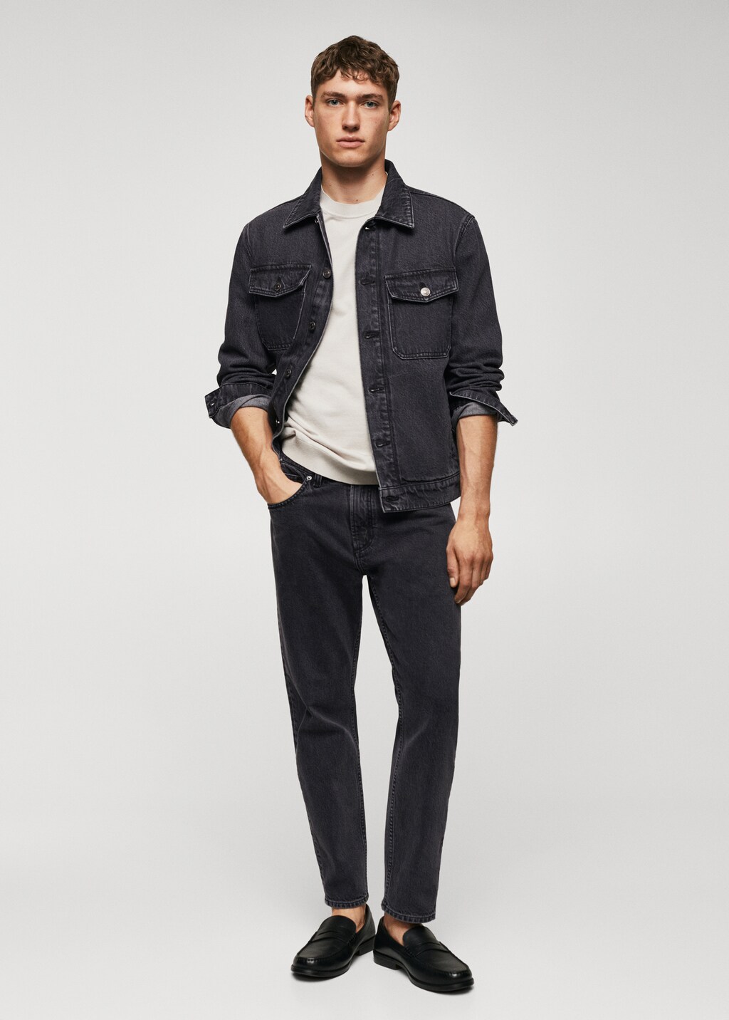 Pocket denim overshirt - Men | MANGO OUTLET USA