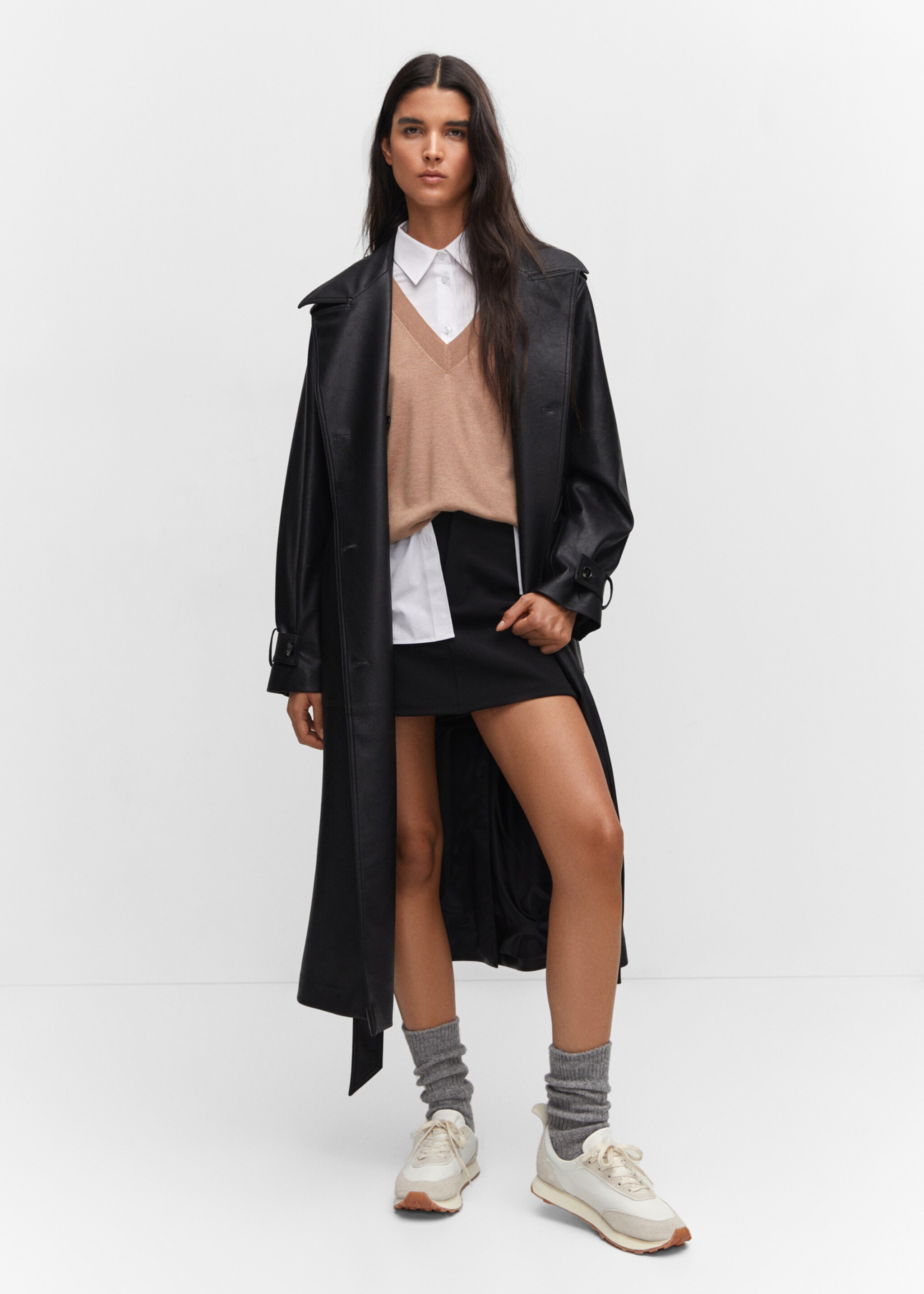 Contrast panel sneakers - General plane, White. Ref: 57032878-00.