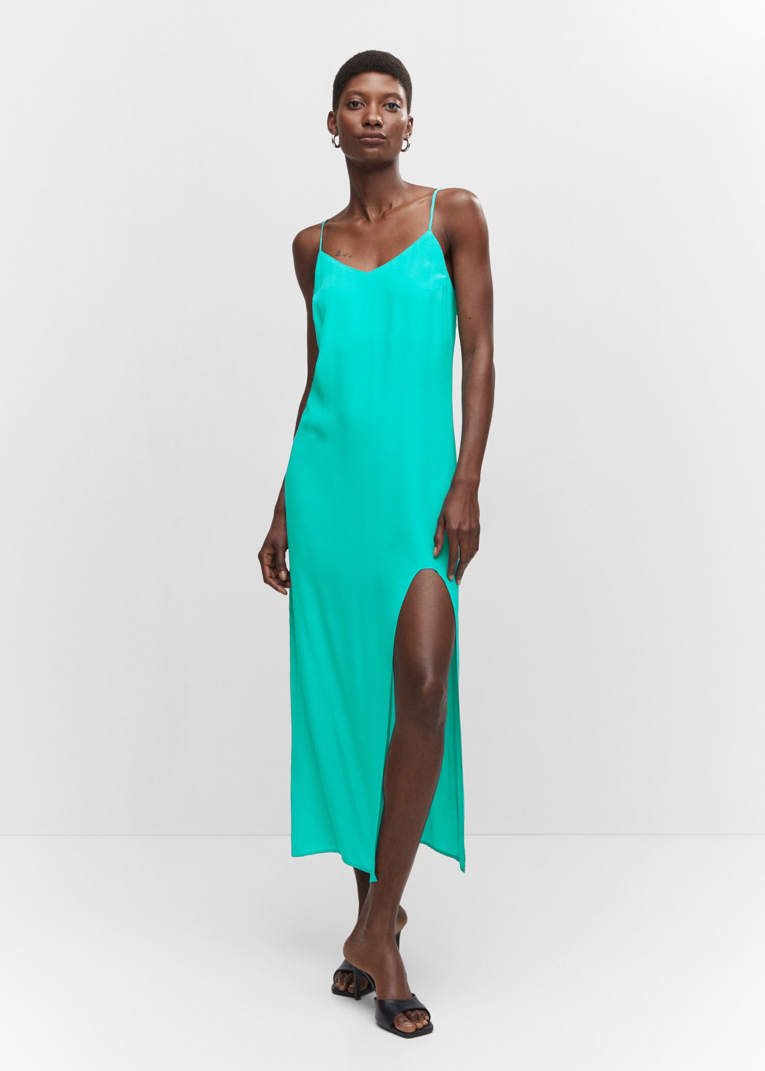 Slit long dress - General plane