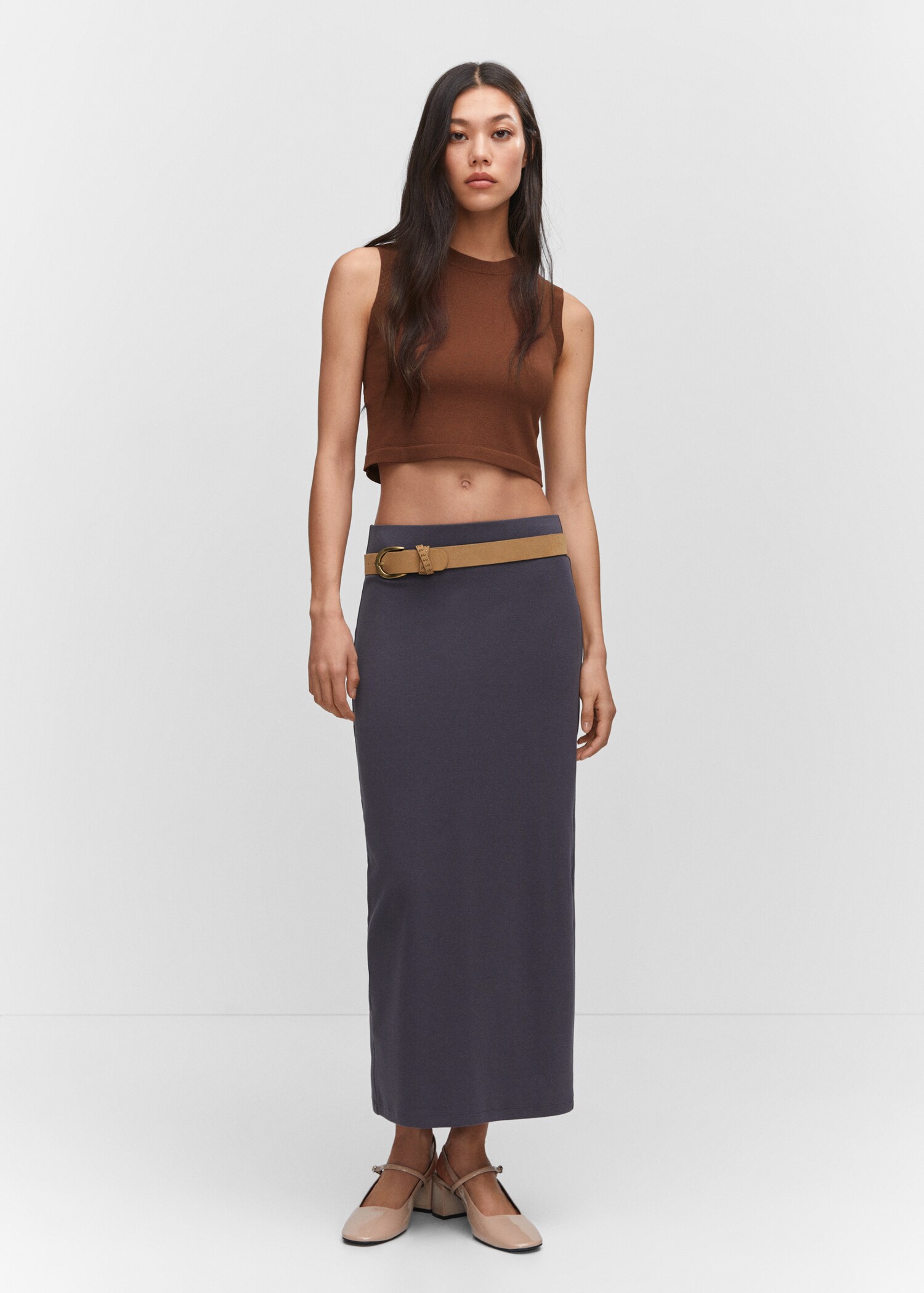 Crop top halter neck - General plane