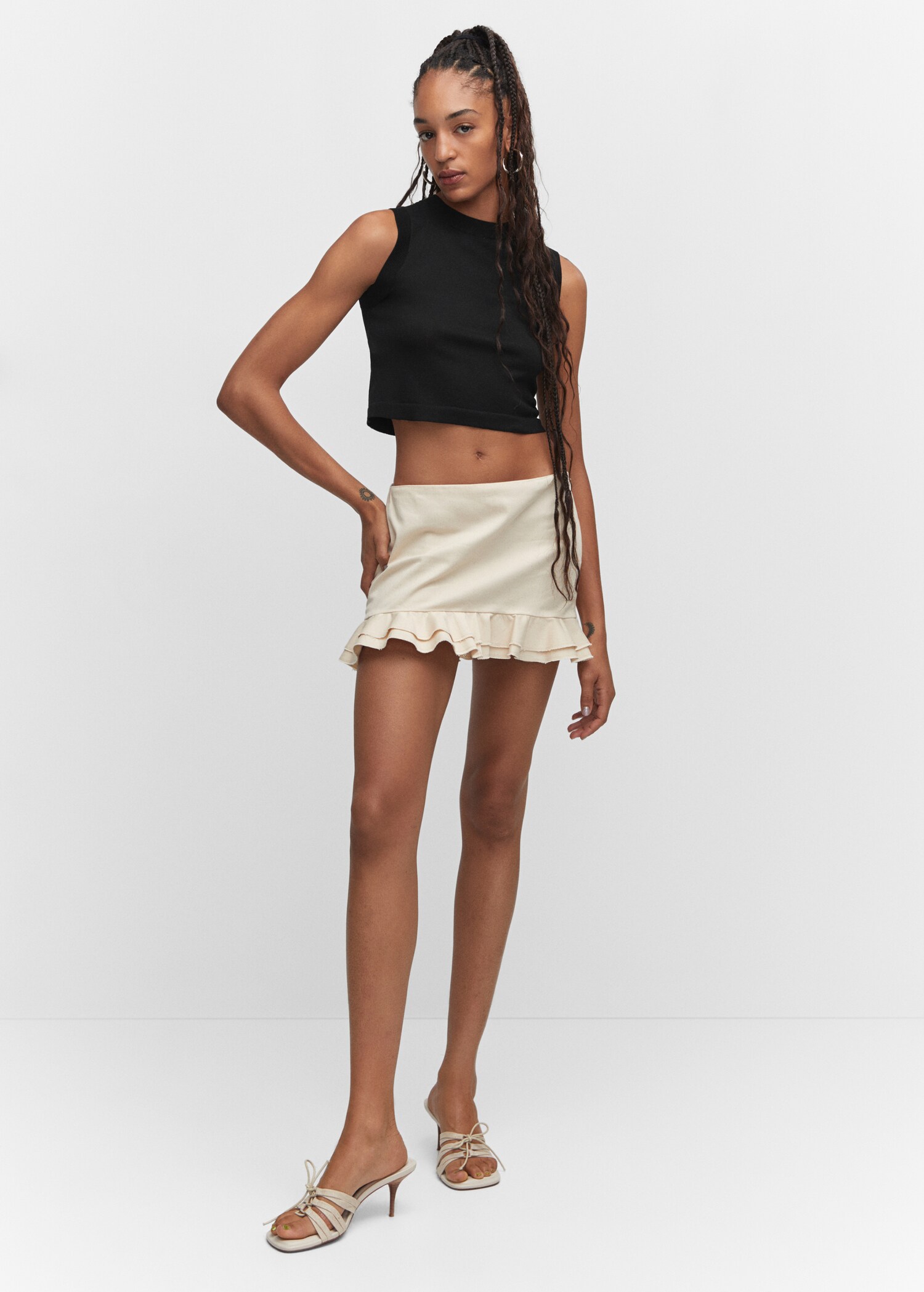 Crop top halter neck - General plane