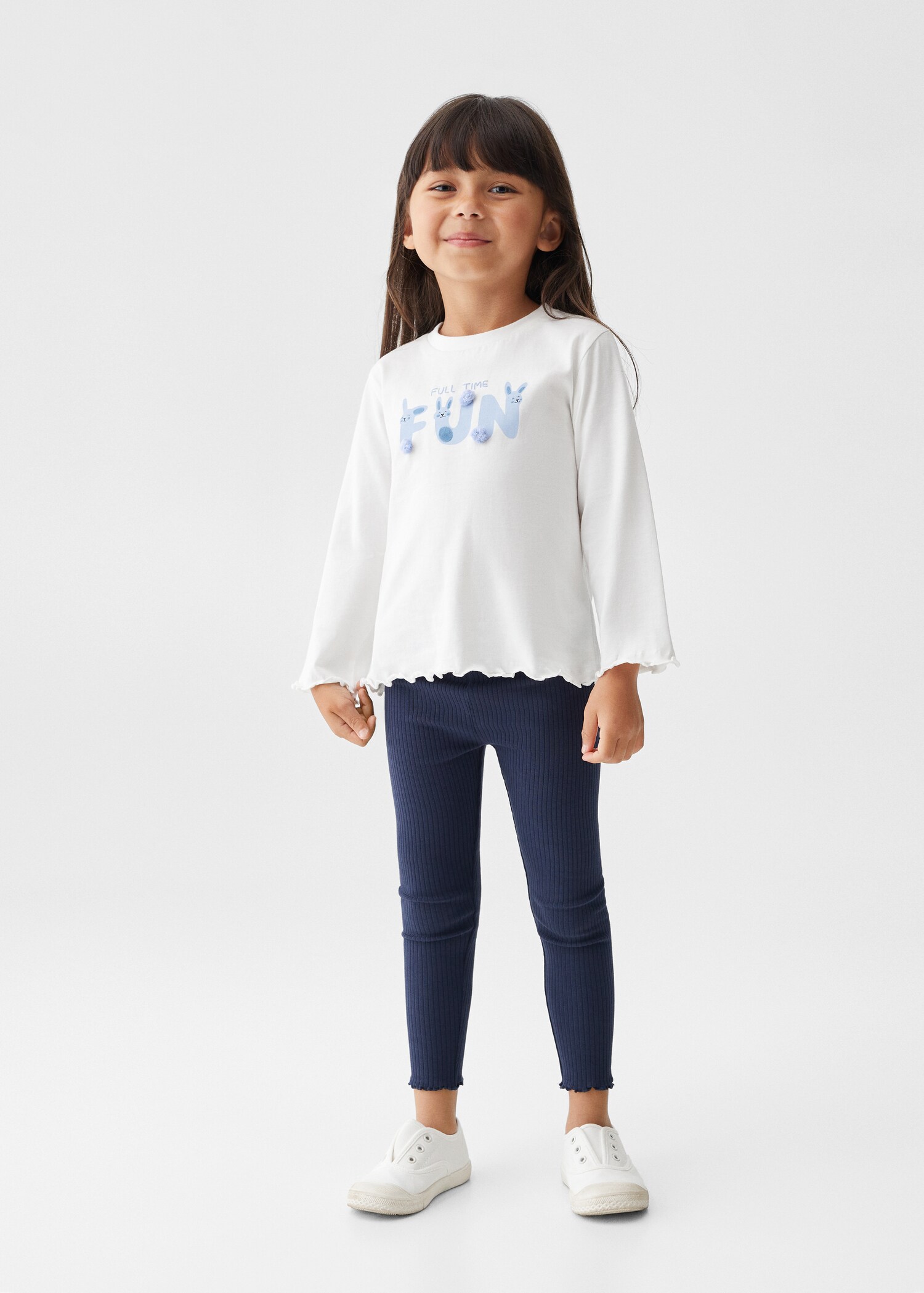 Legging maille côtelée coton - Plan général