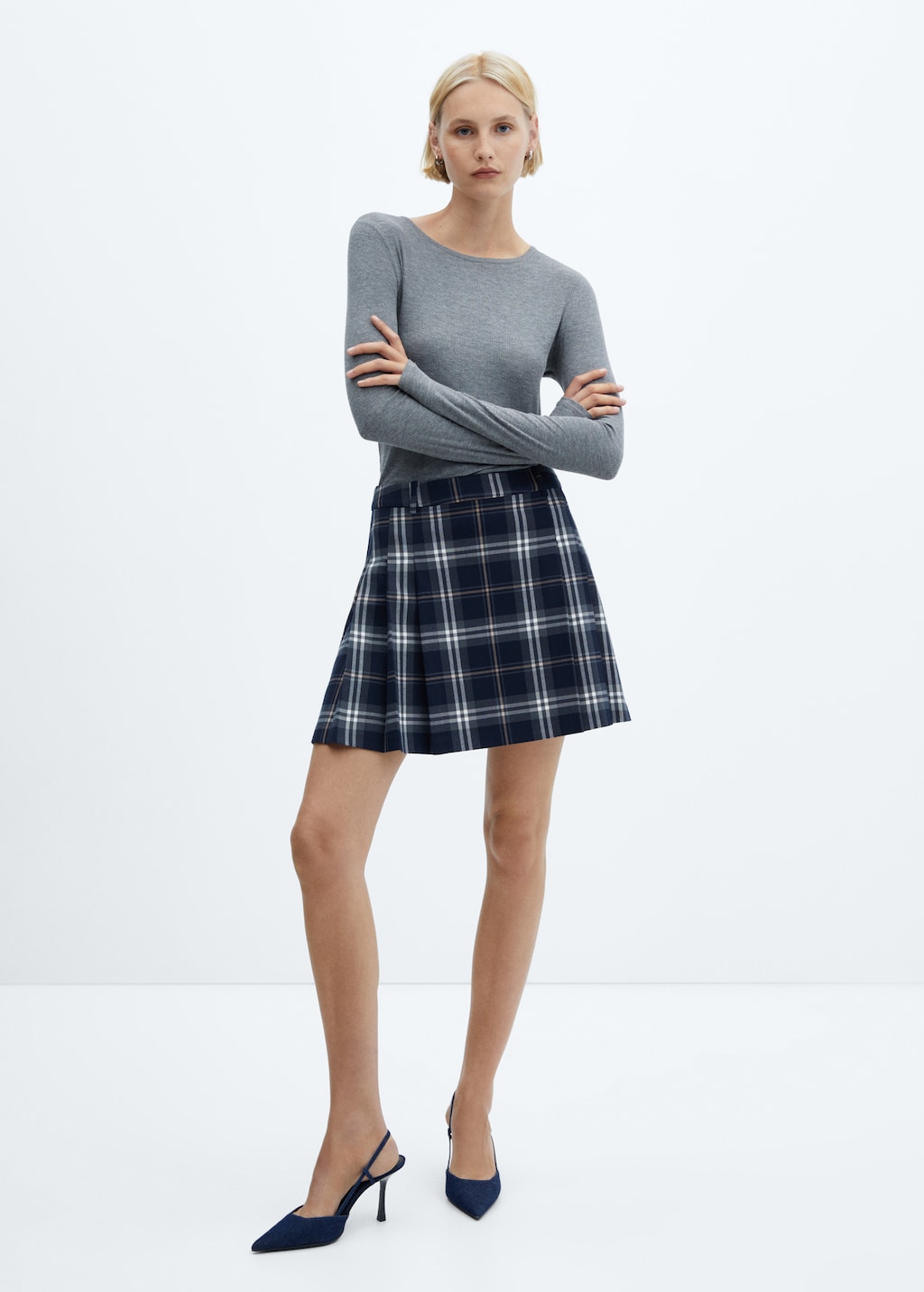 Pleated mini-skirt - Women | MANGO OUTLET USA