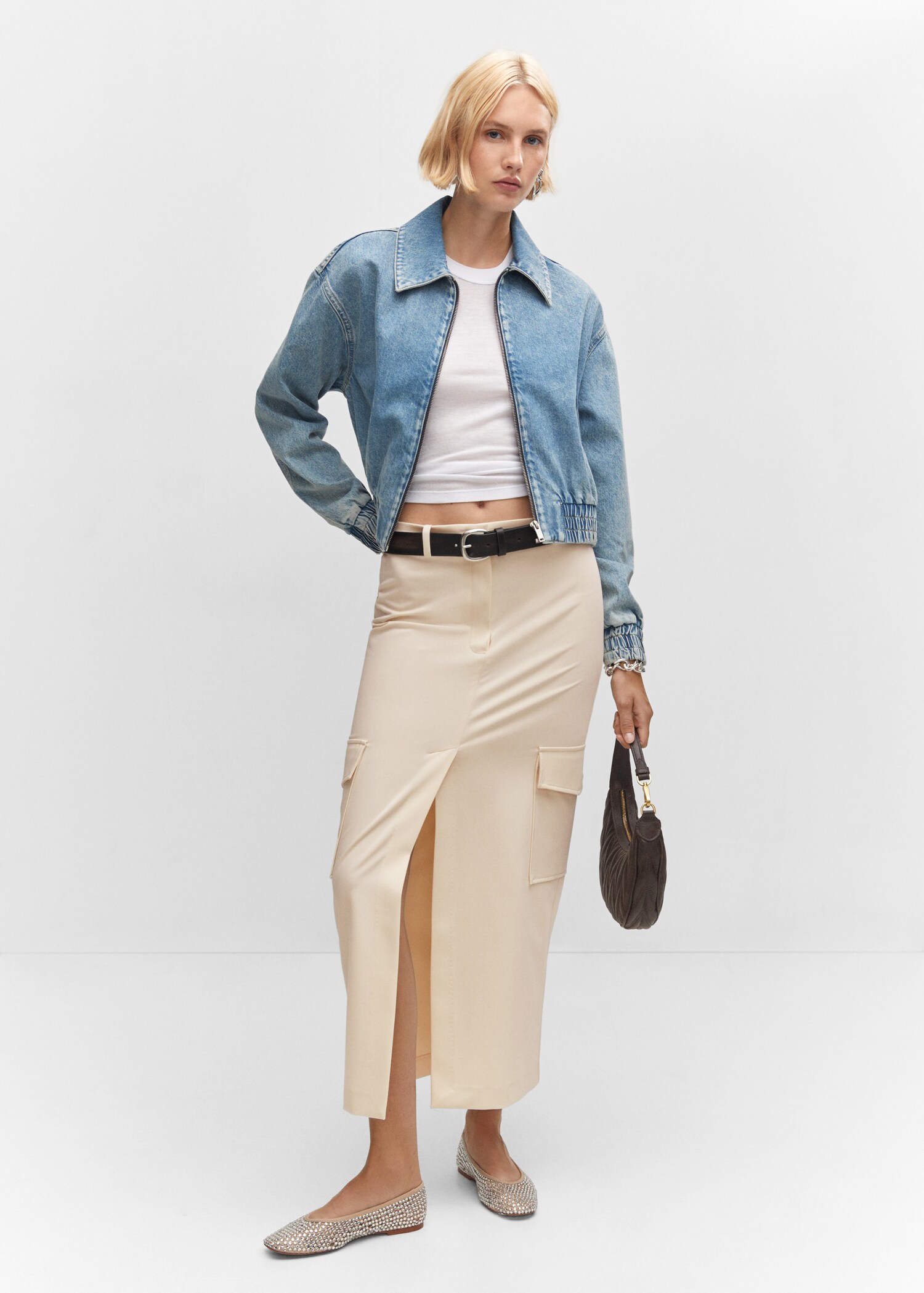 Denim bomber jacket - General plane