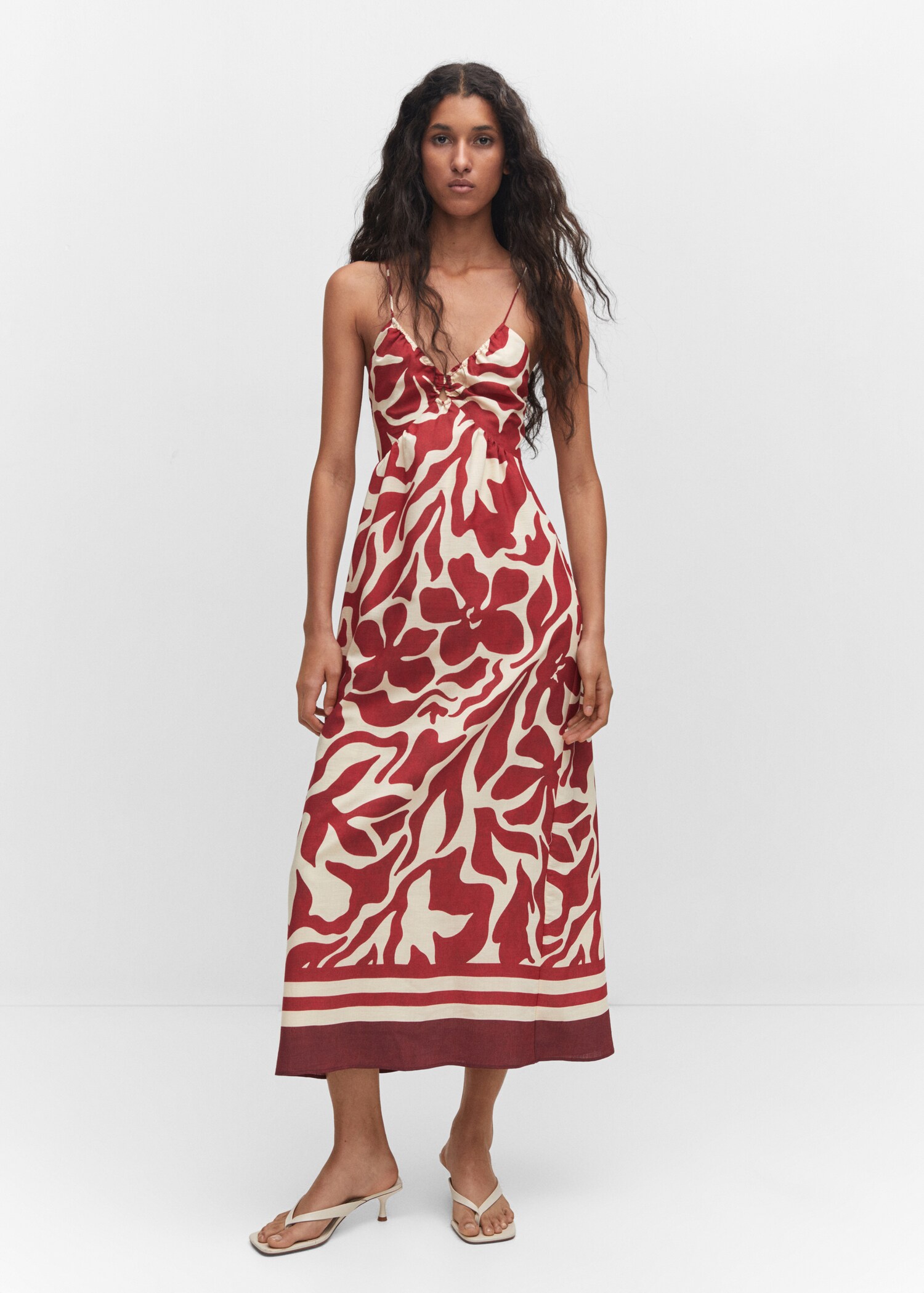 Robe imprimée dos croisé - Plan général