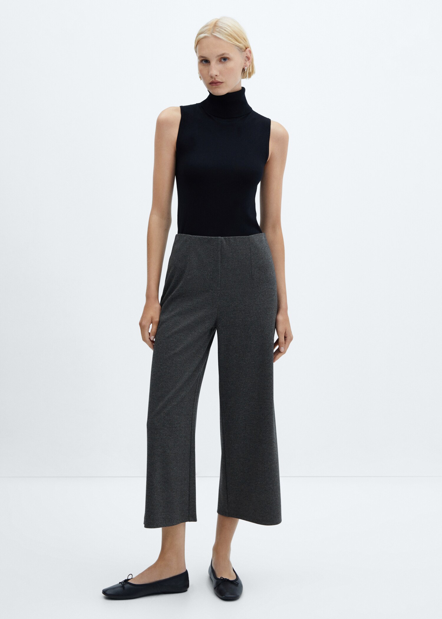 Úpletové kalhoty culottes - Celkový náhled