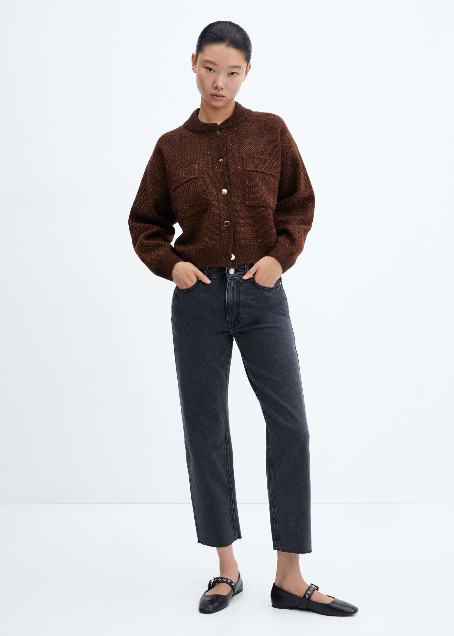 Cardigan poches style bomber - Plan général