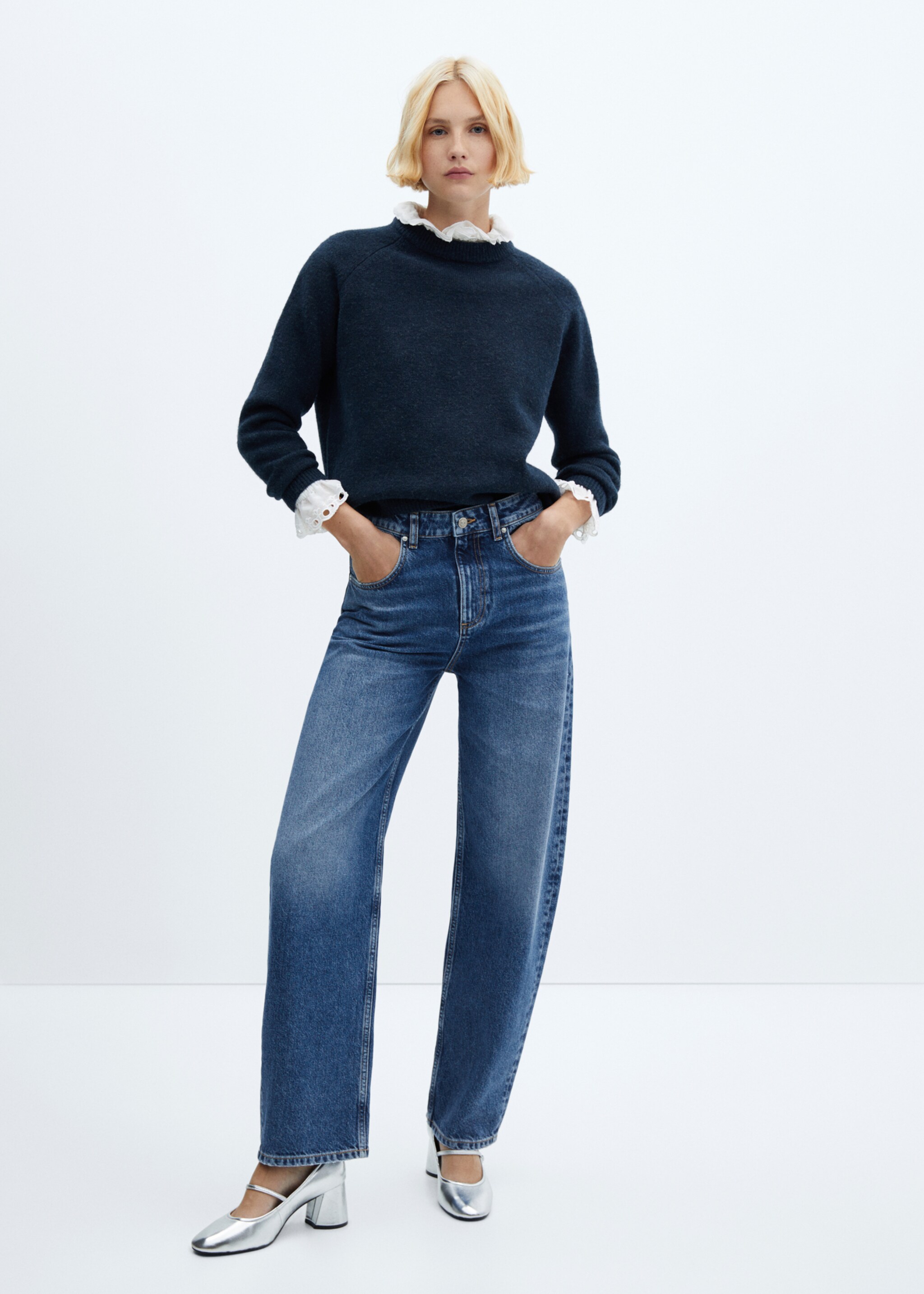 High-waist balloon jeans - General plane