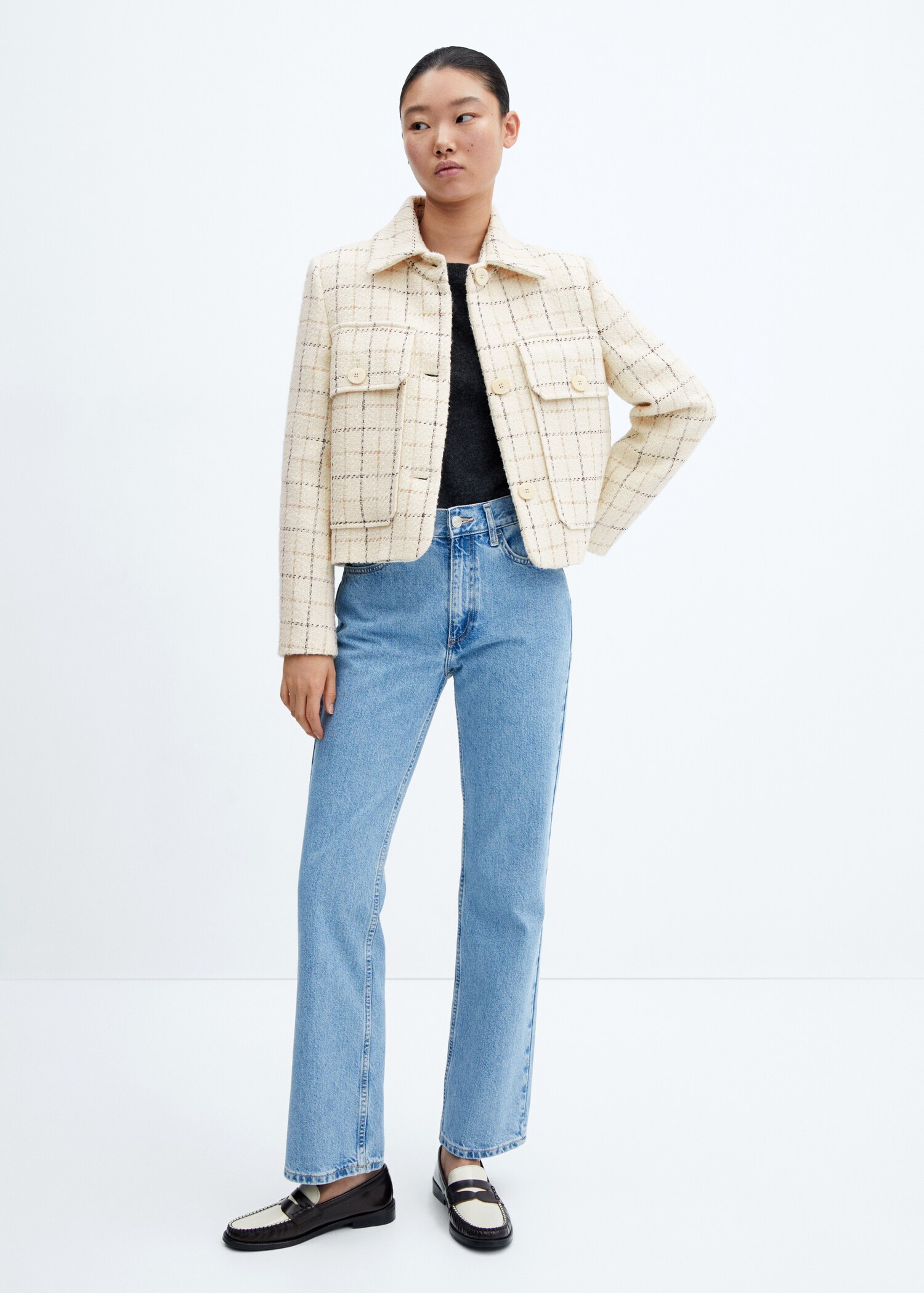 Check tweed jacket - General plane