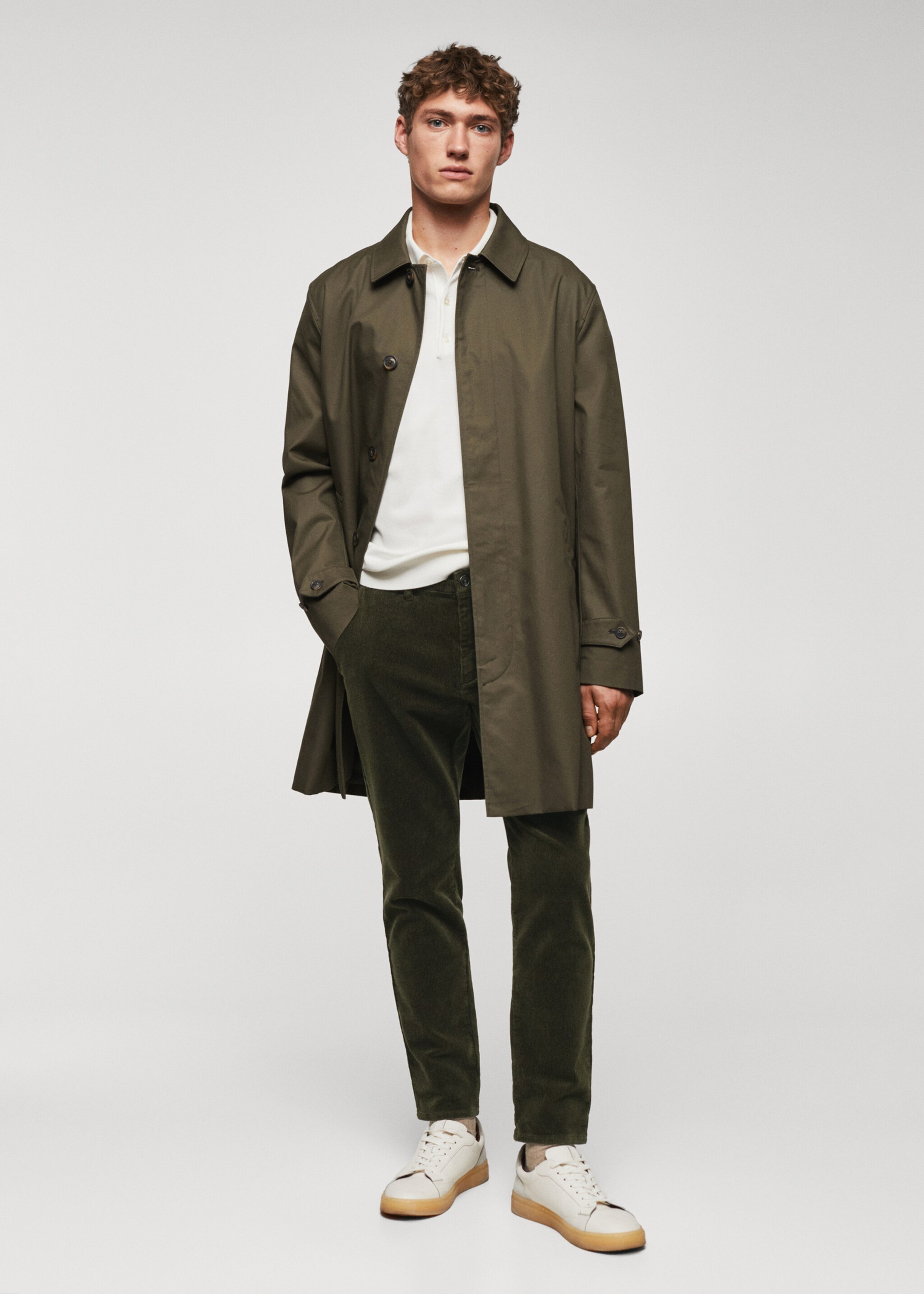 Corduroy slim-fit cropped pants - General plane