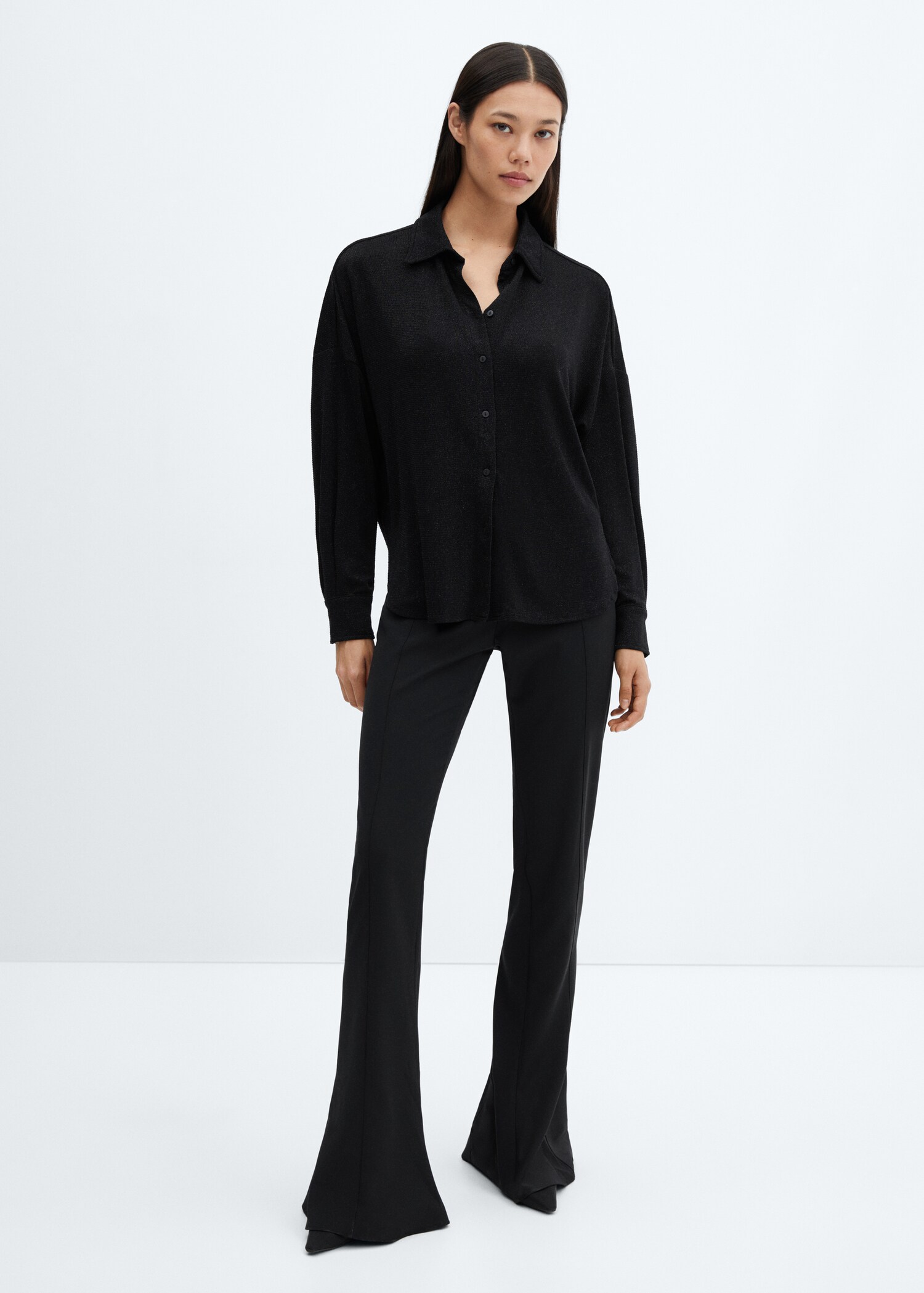 Lurex shirt with buttons - General plane