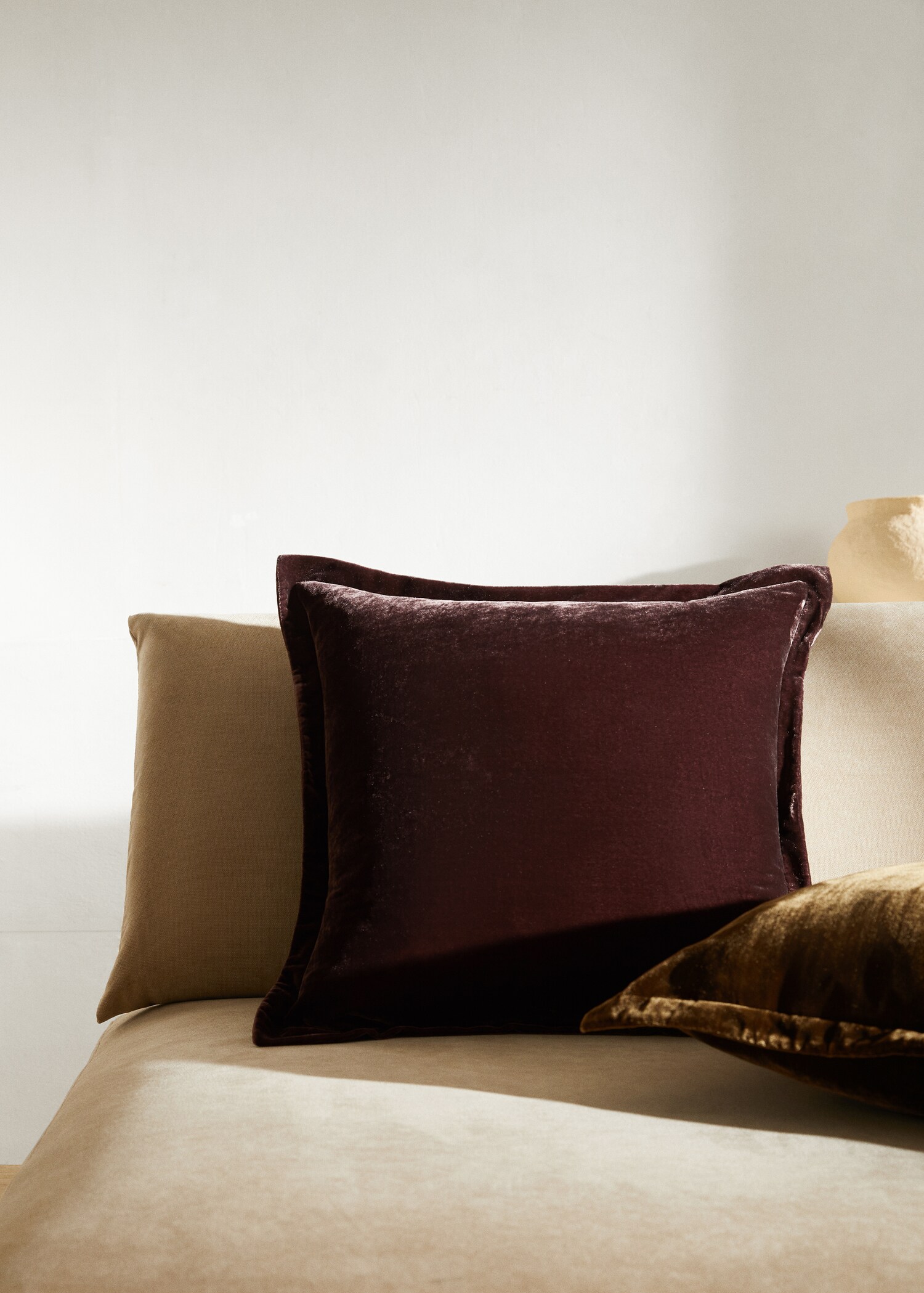 Velvet cushion cover 45x45cm - General plane