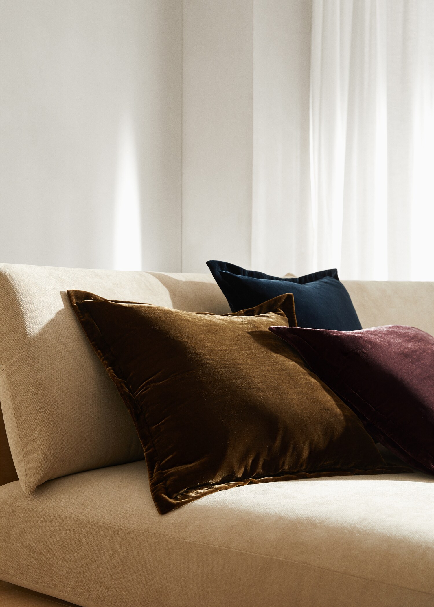 Velvet cushion cover 45x45cm - General plane