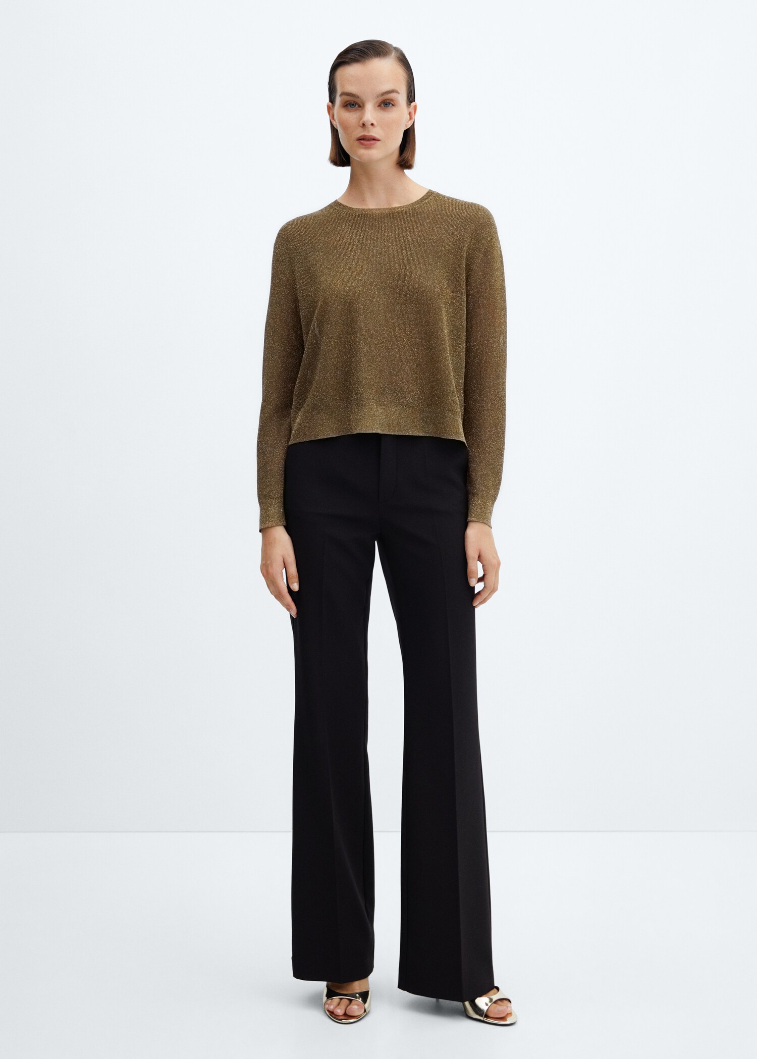 Crewneck lurex sweater - General plane