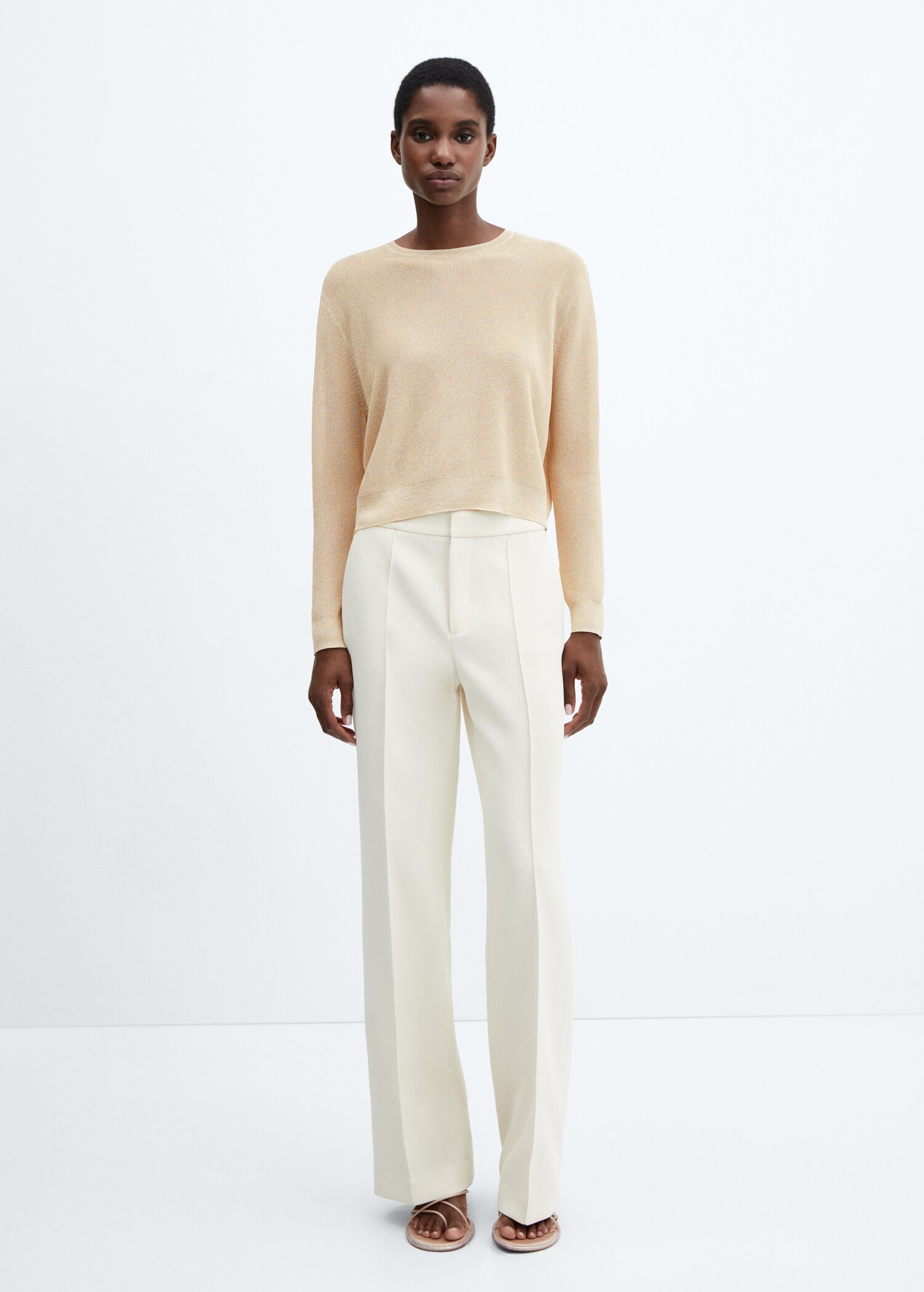 Crewneck lurex sweater - General plane