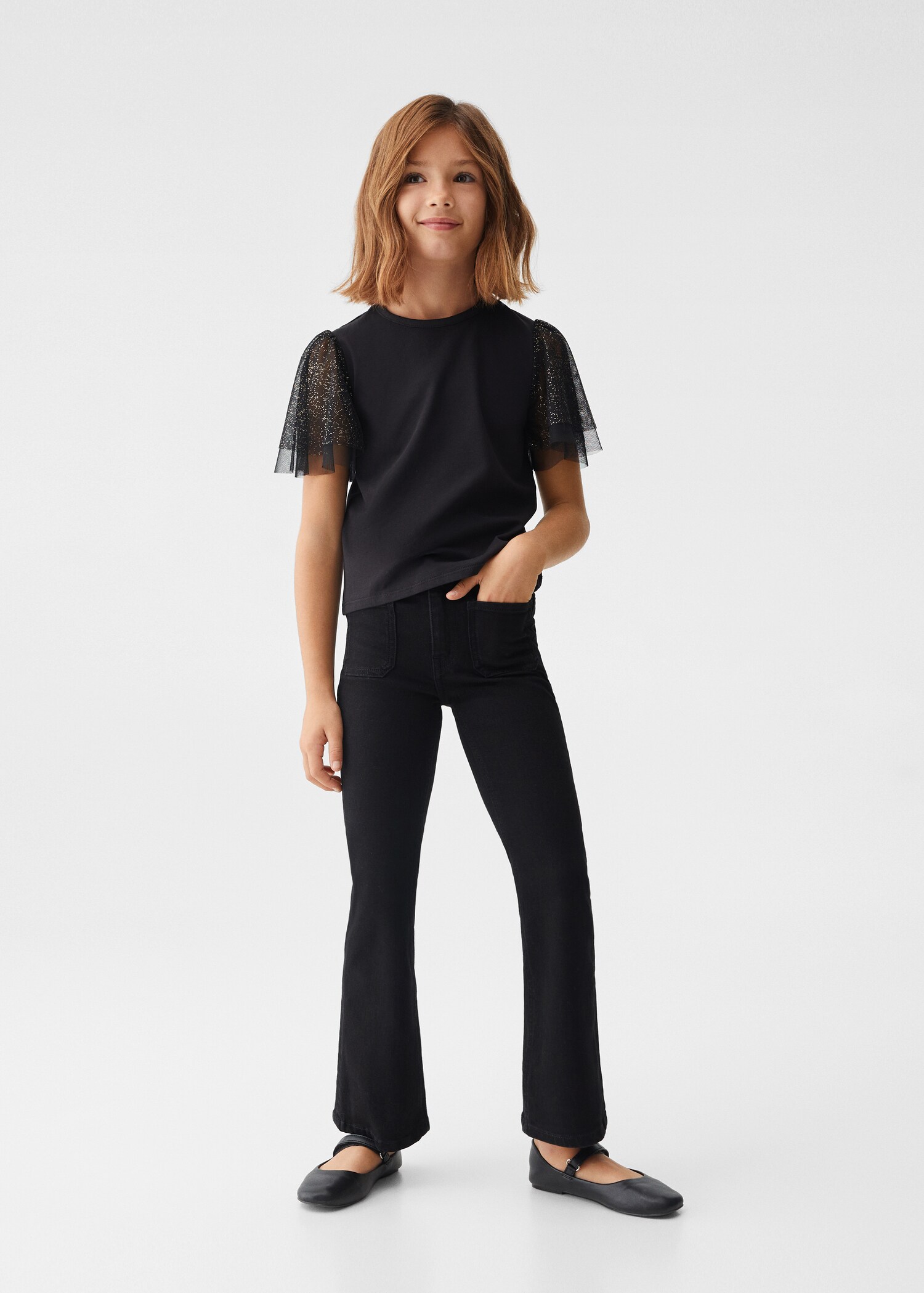 Tulle short-sleeved t-shirt - General plane