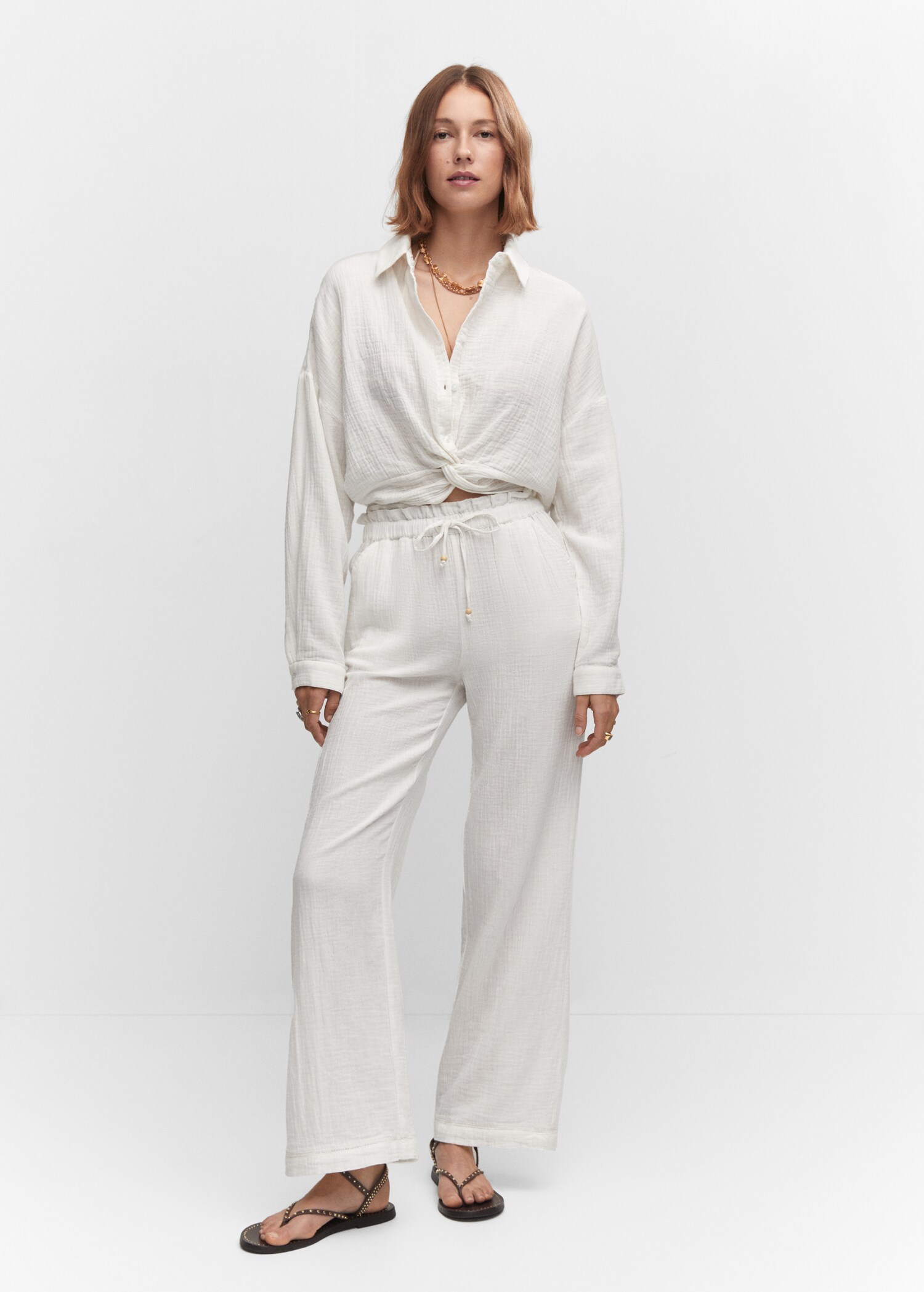 Blouse texturée nœud - Plan général