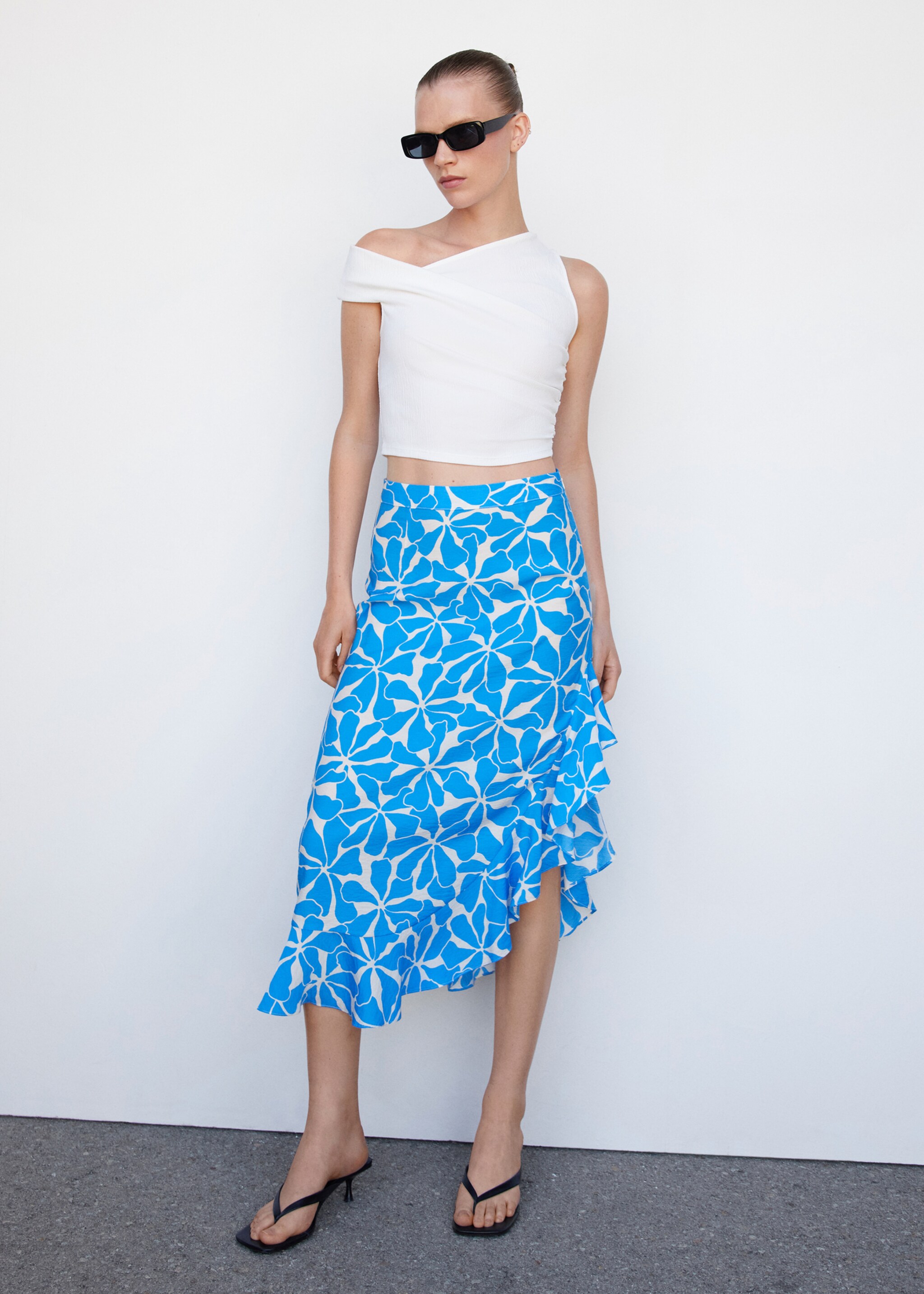 Asymmetrisches Printkleid - Allgemeine Ansicht