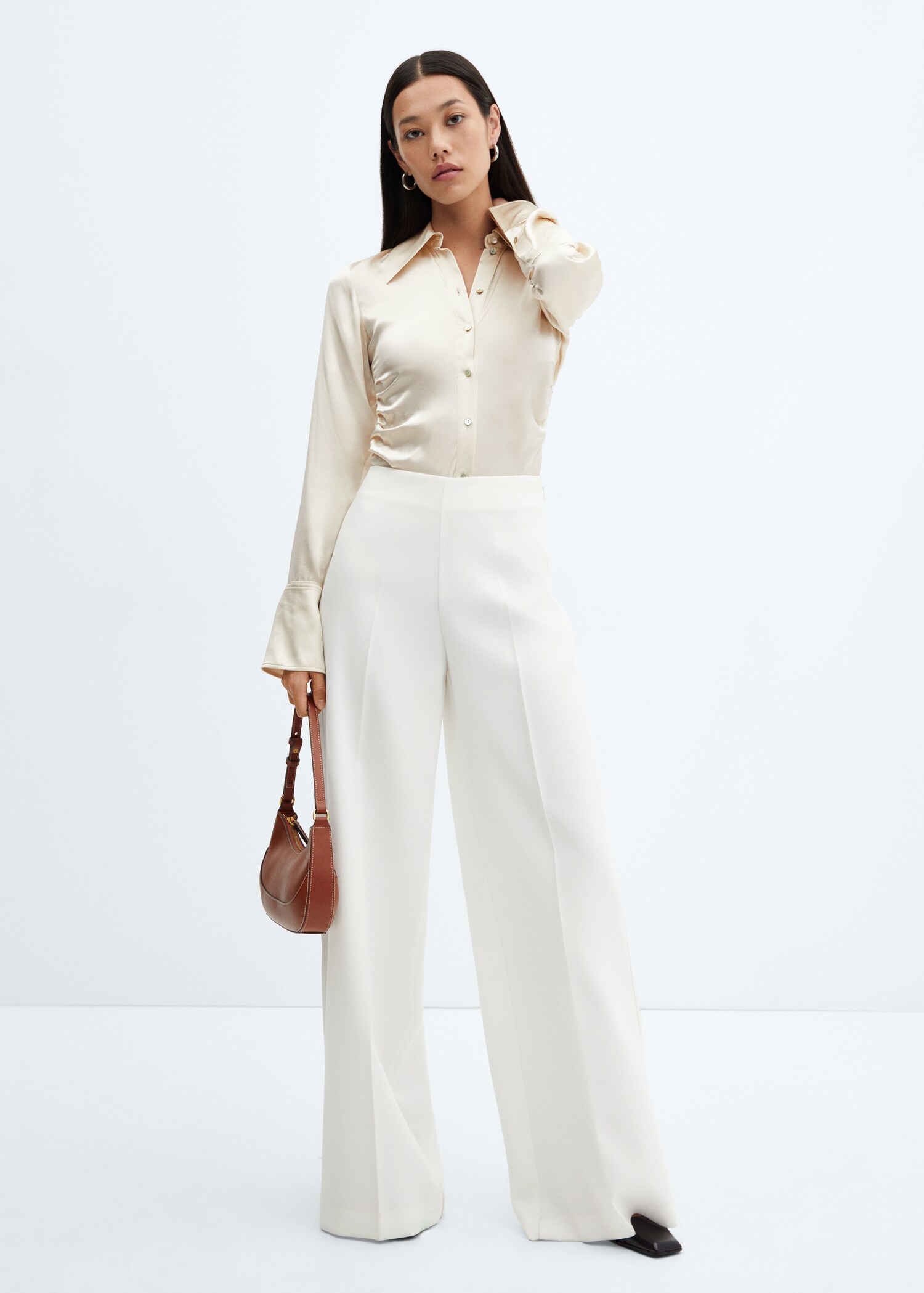 High-waist palazzo trousers - General plane