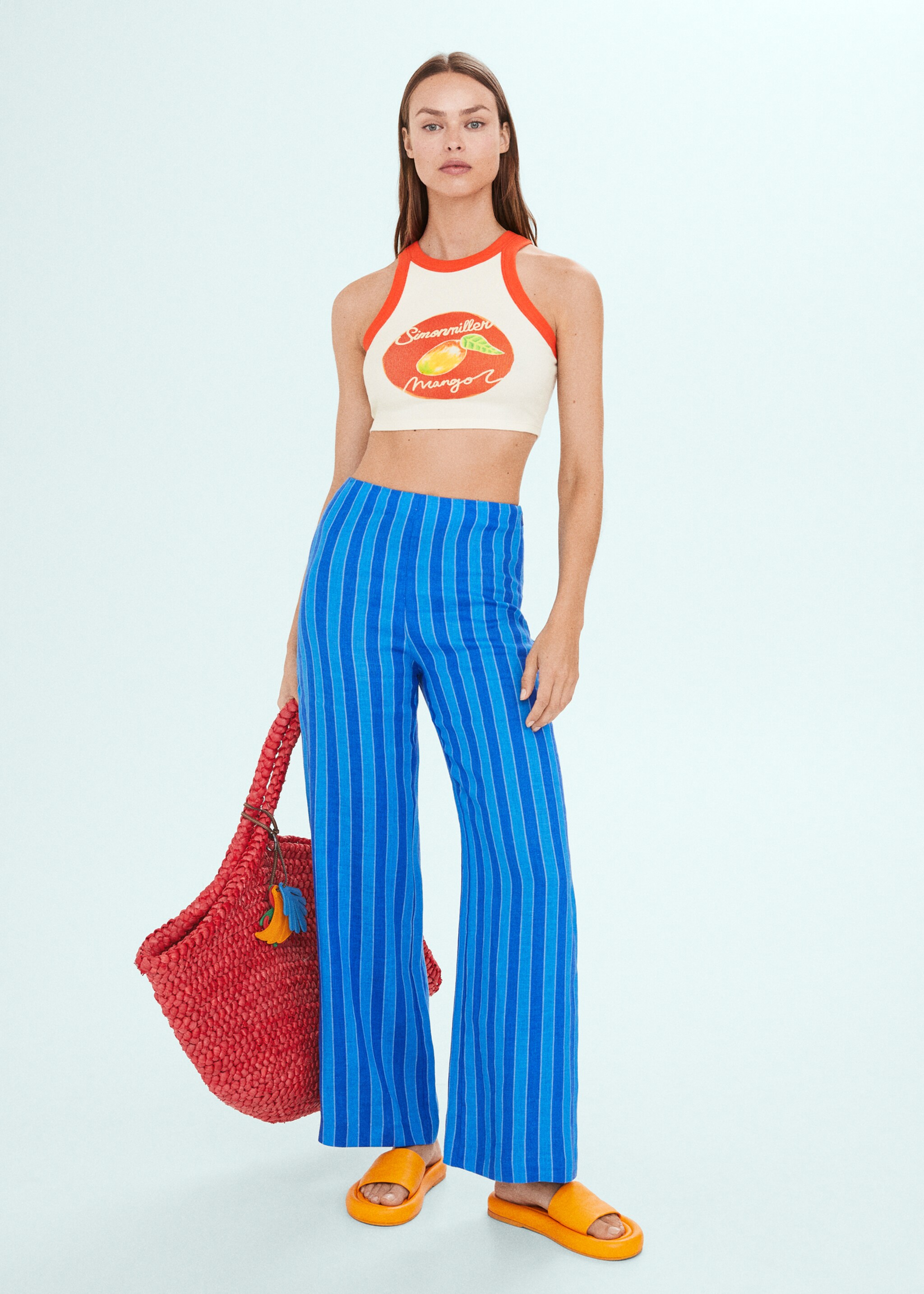 Top crop halter estampado - Plano general