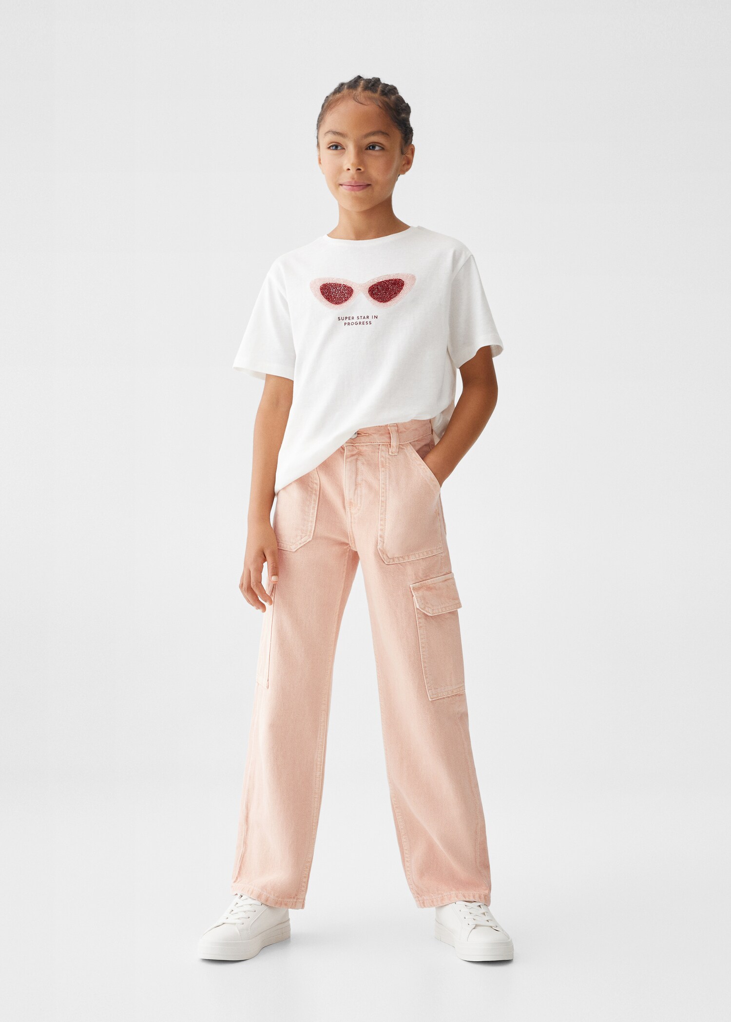 Cotton cargo trousers - General plane