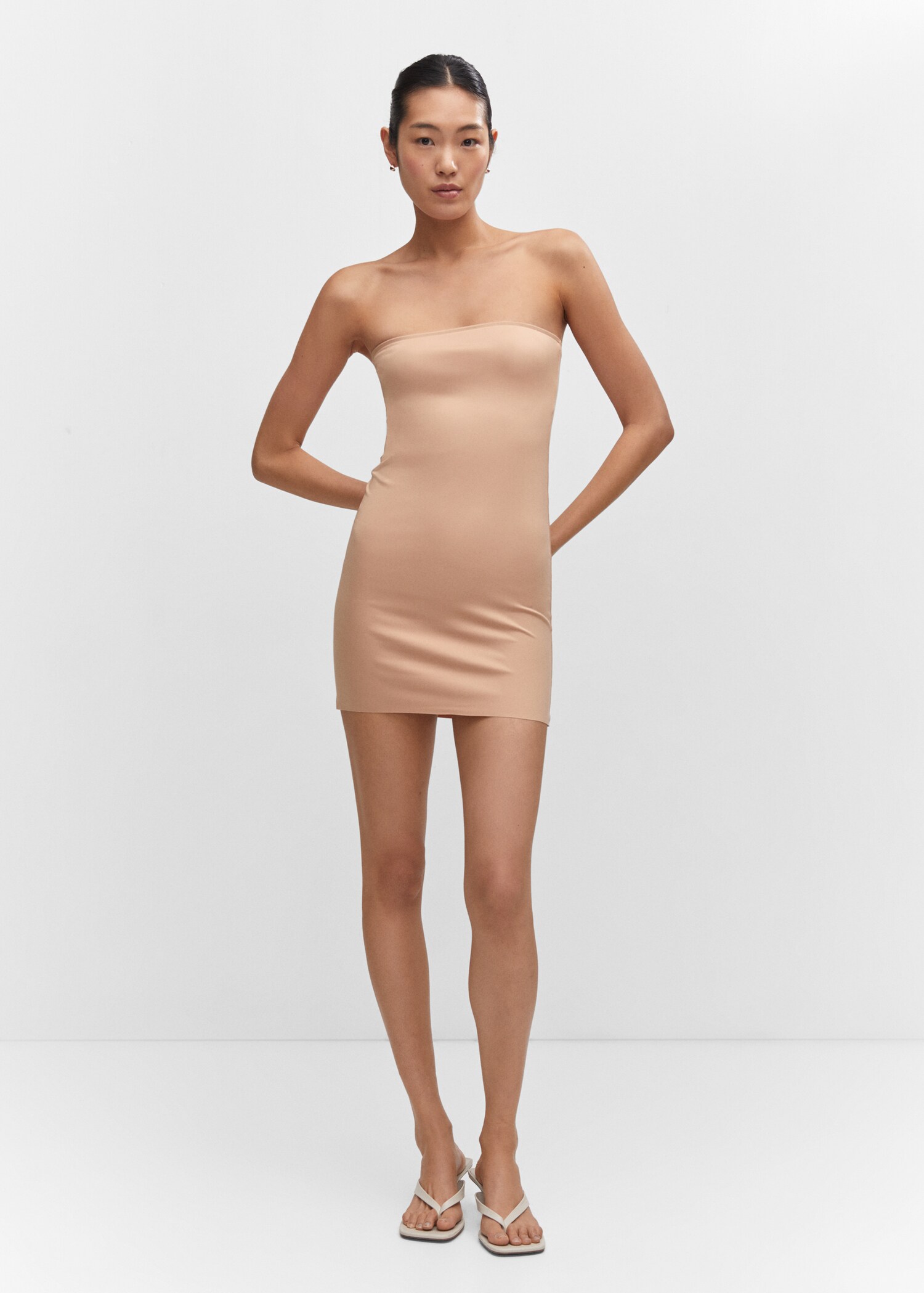 Vestido seamless palabra de honor - Plano general