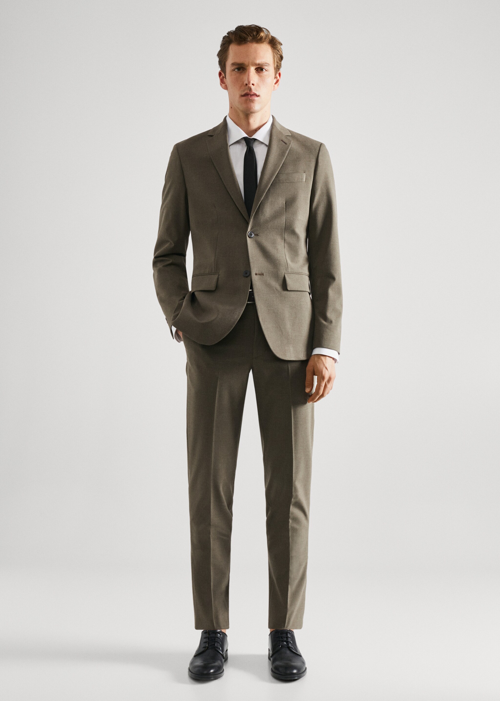 Slim-fit colbert van Comfort stretch stof - Overzichtstekening