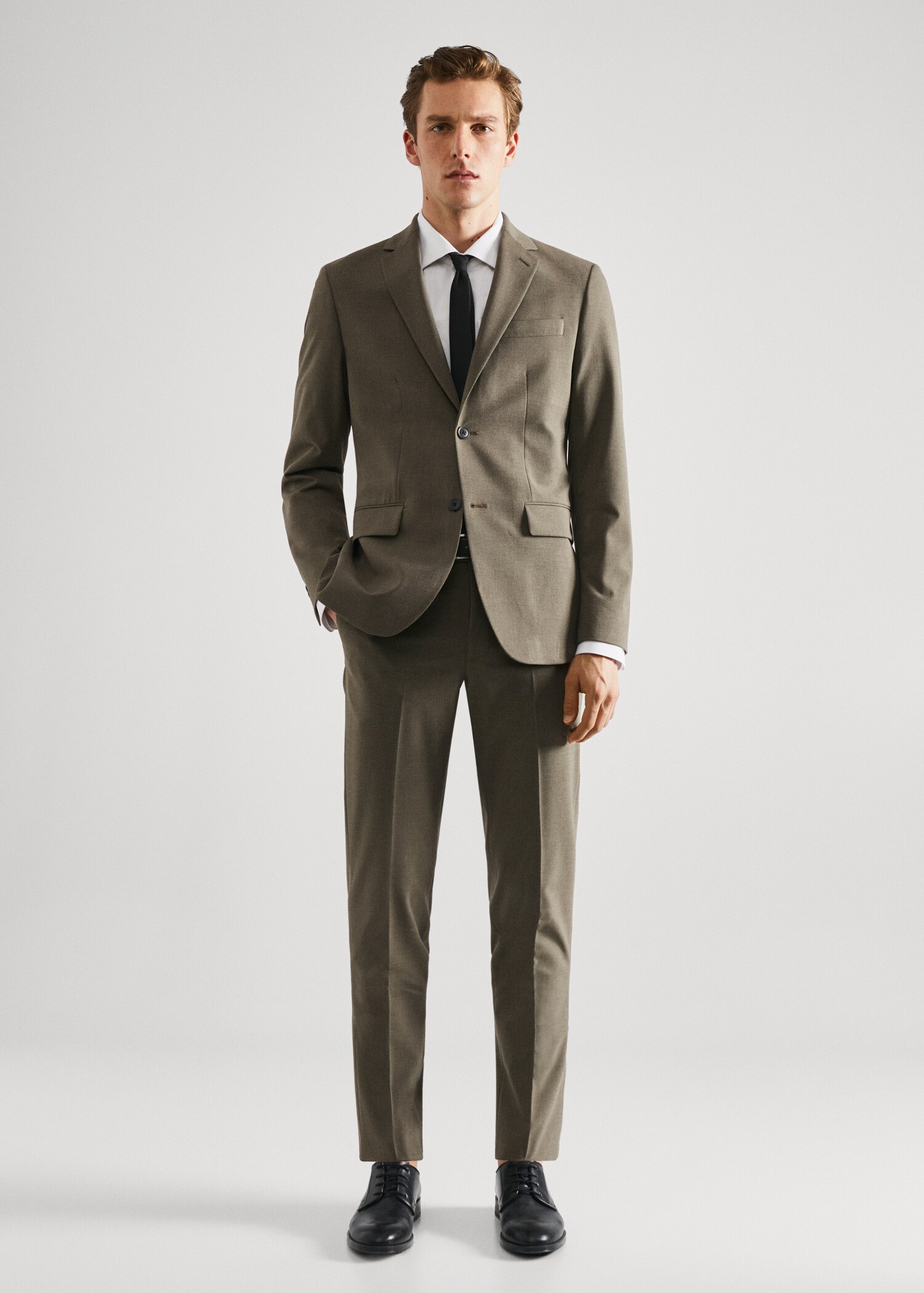 Slim-fit colbert van Comfort stretch stof - Overzichtstekening
