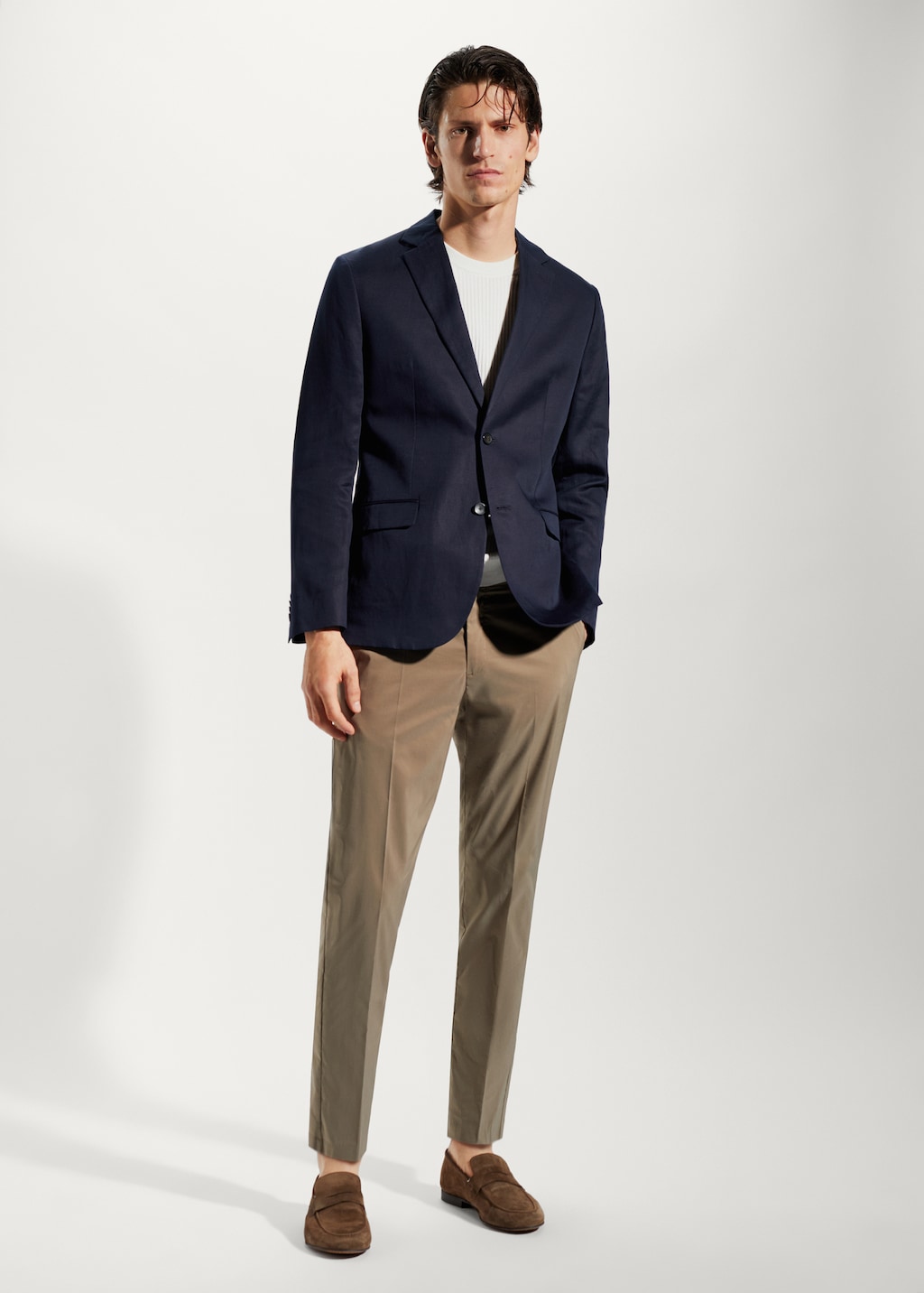 Slim fit linen suit blazer Men MANGO OUTLET United Kingdom