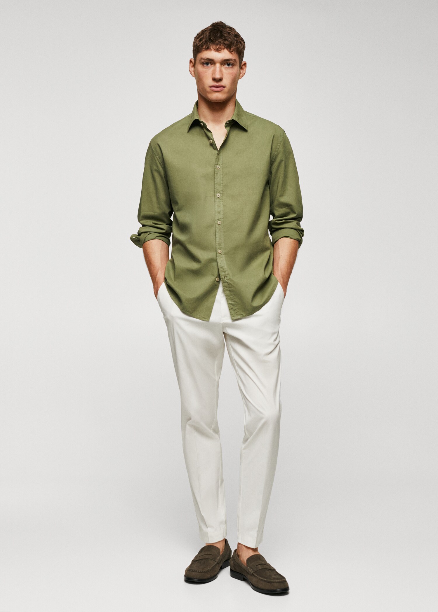 Camisa regular fit cotó voile - Pla general