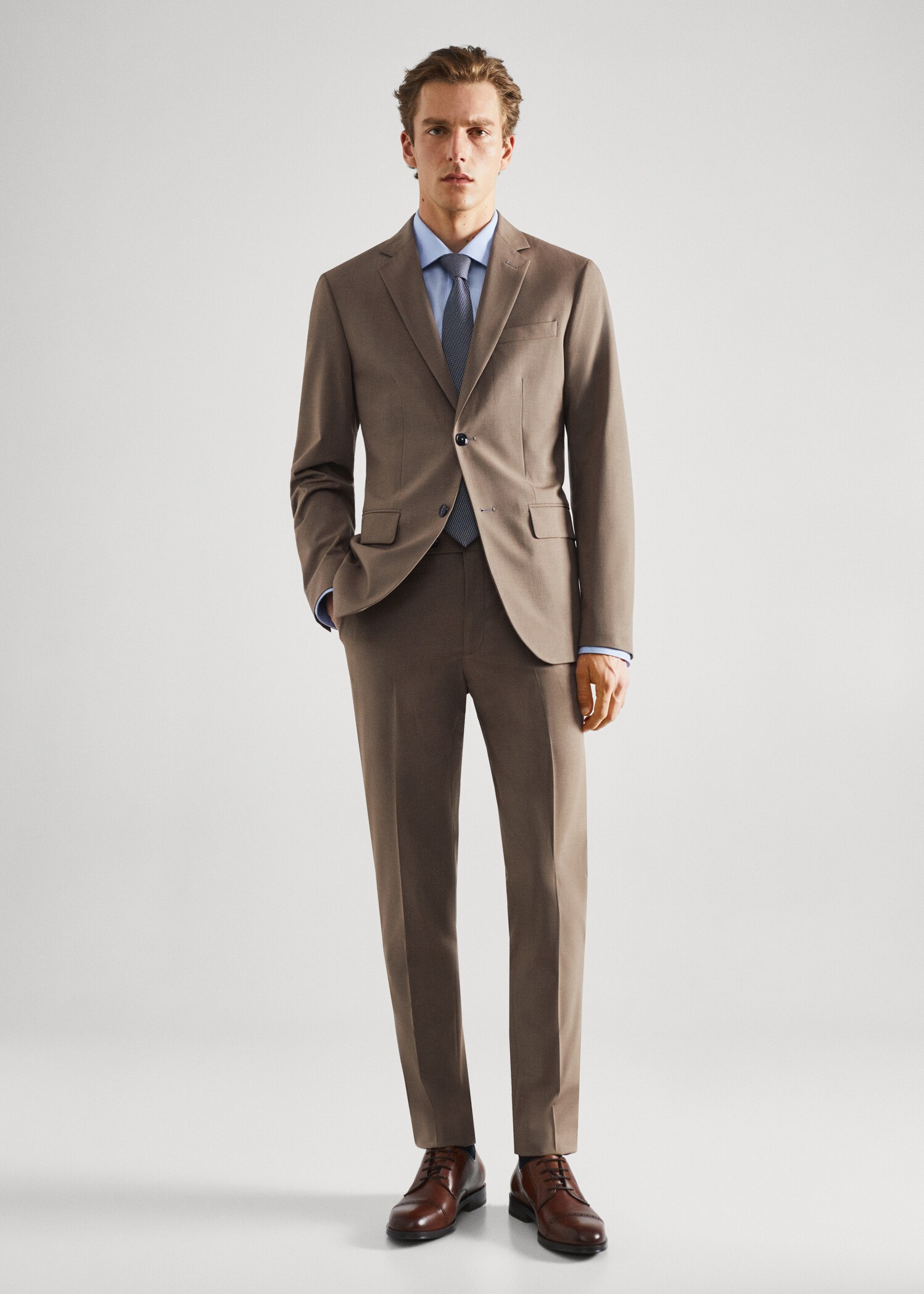 Slim Fit-Anzughose aus Comfort-Stretch-Gewebe - Allgemeine Ansicht