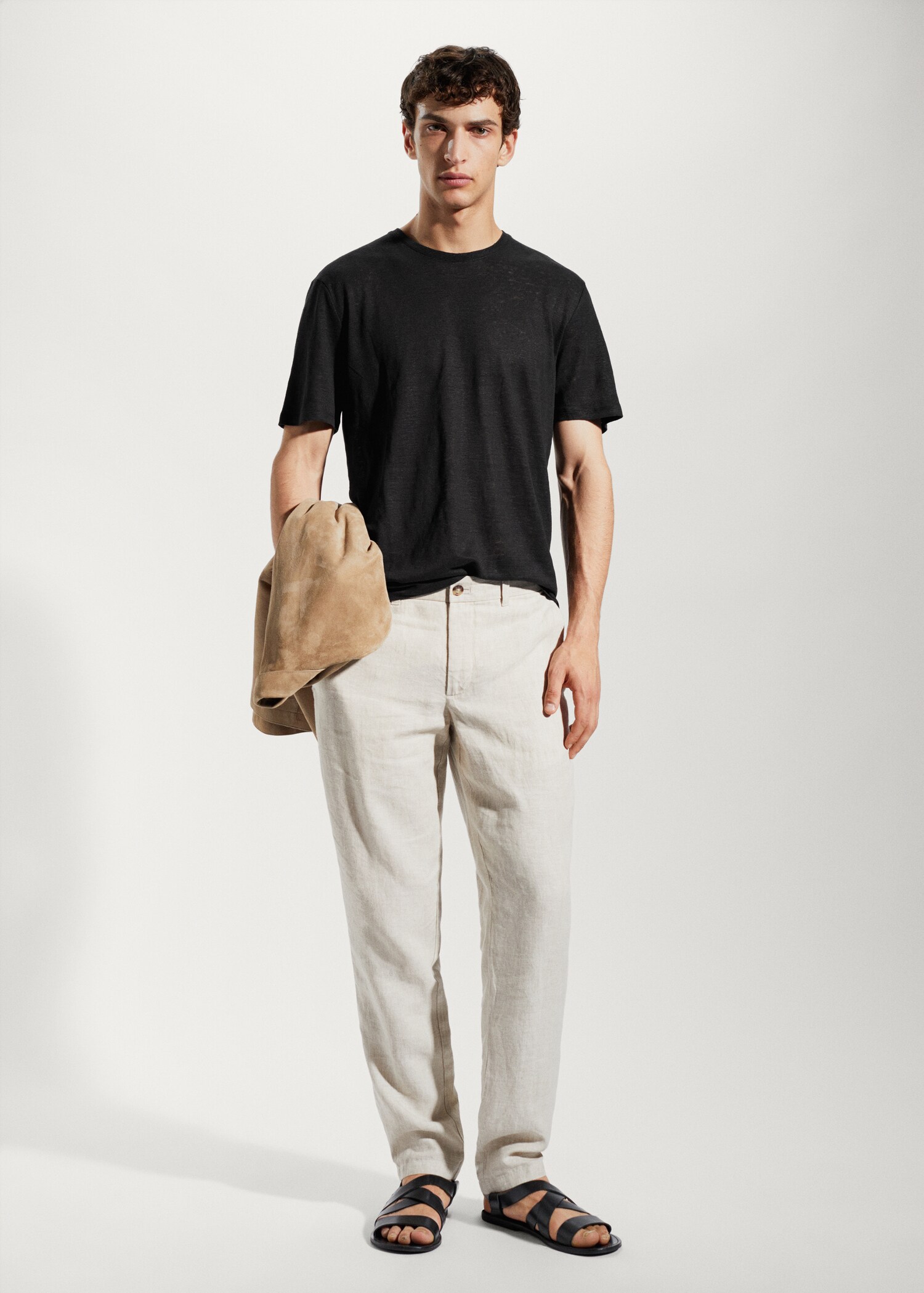 Camiseta Slim Fit 100% lino - Plano general