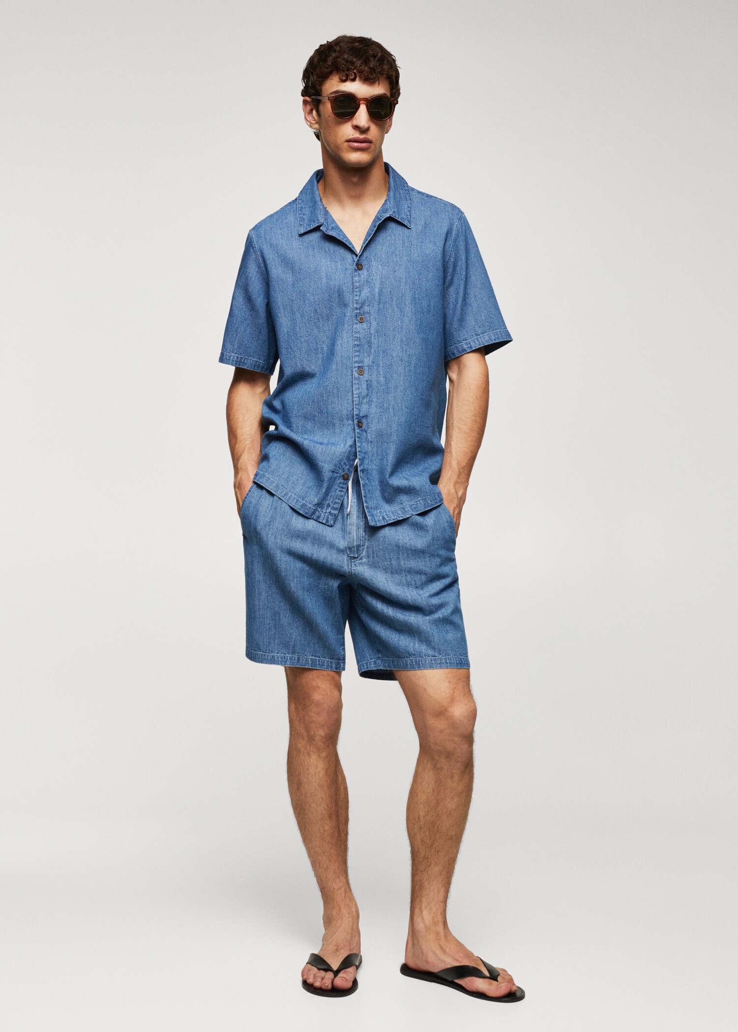 Bermudas algodón chambray - Plano general