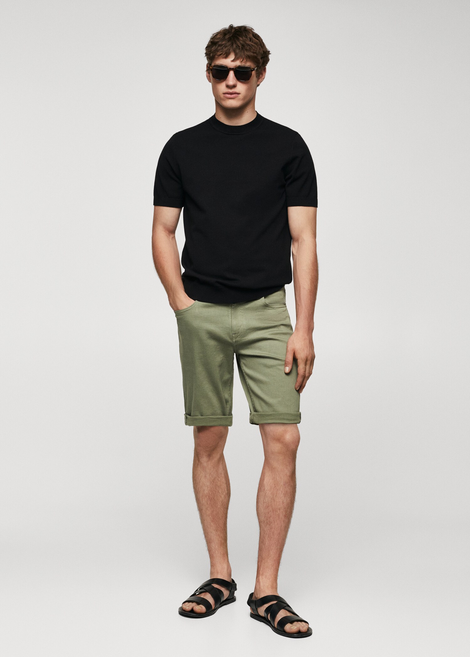 Bermudes texanes slim fit - Pla general