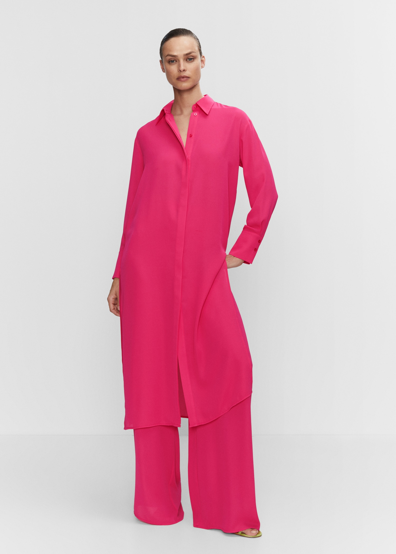 Shirt dress with slits - General plane