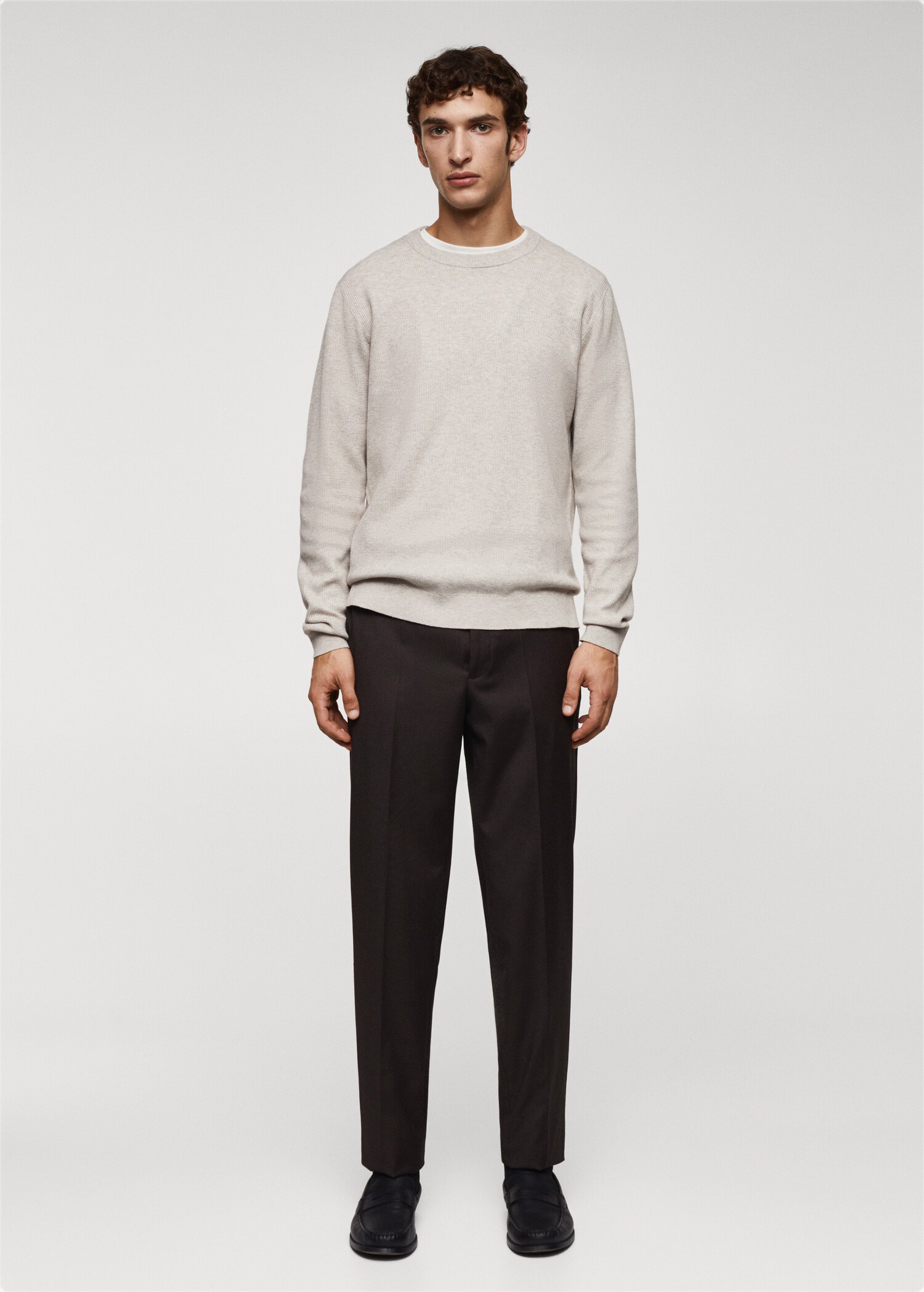 Structured cotton sweater - General plane