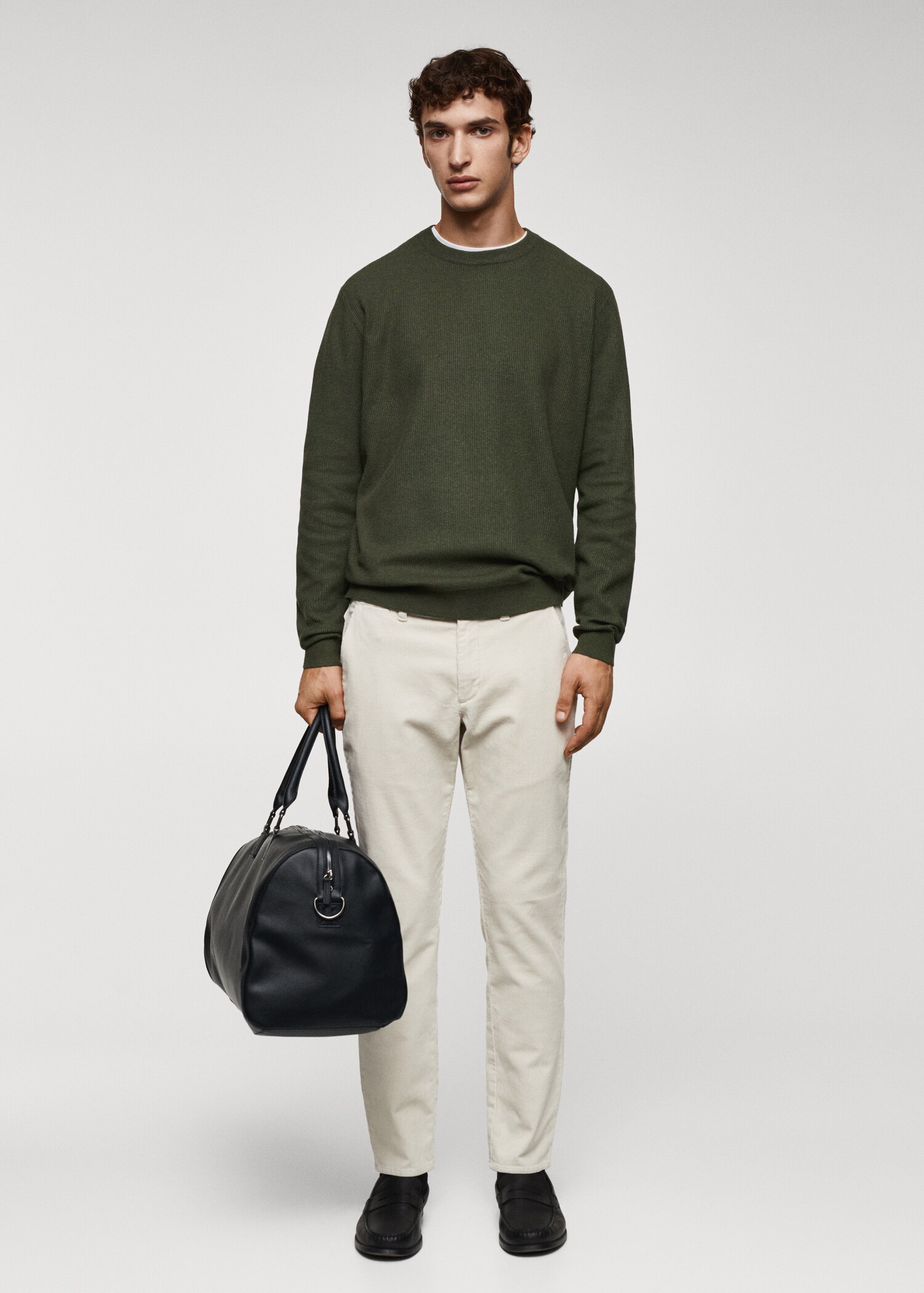 Structured cotton sweater - General plane