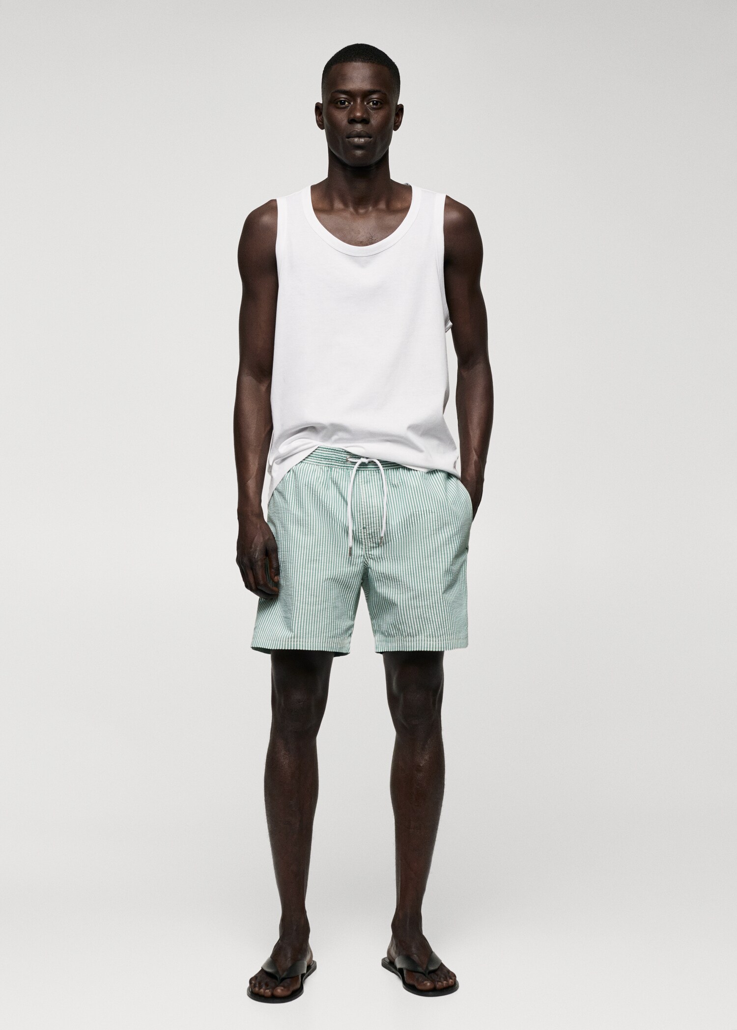 Maillot de bain rayures seersucker - Plan général