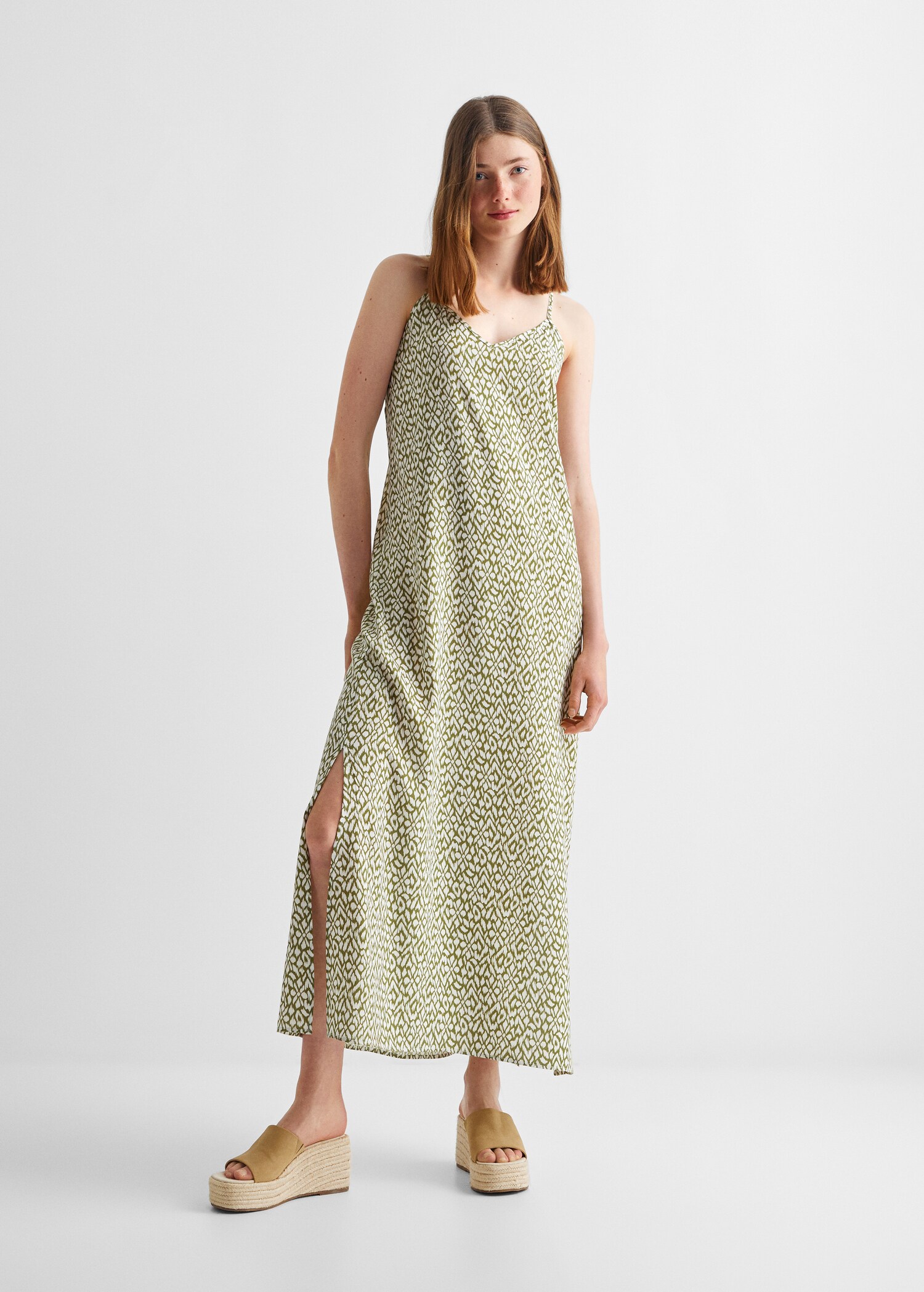 Long printed dress - General plane