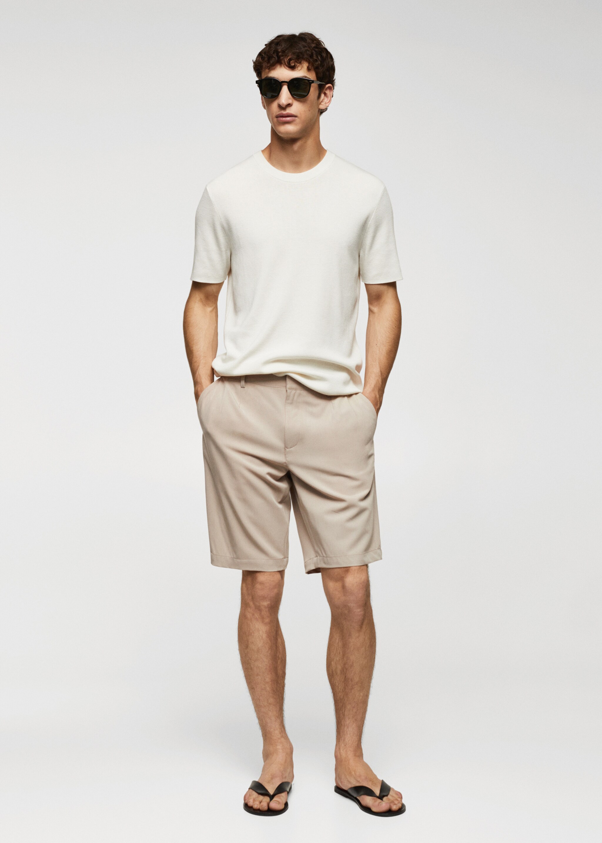 Bermudas algodón pinzas - Plano general