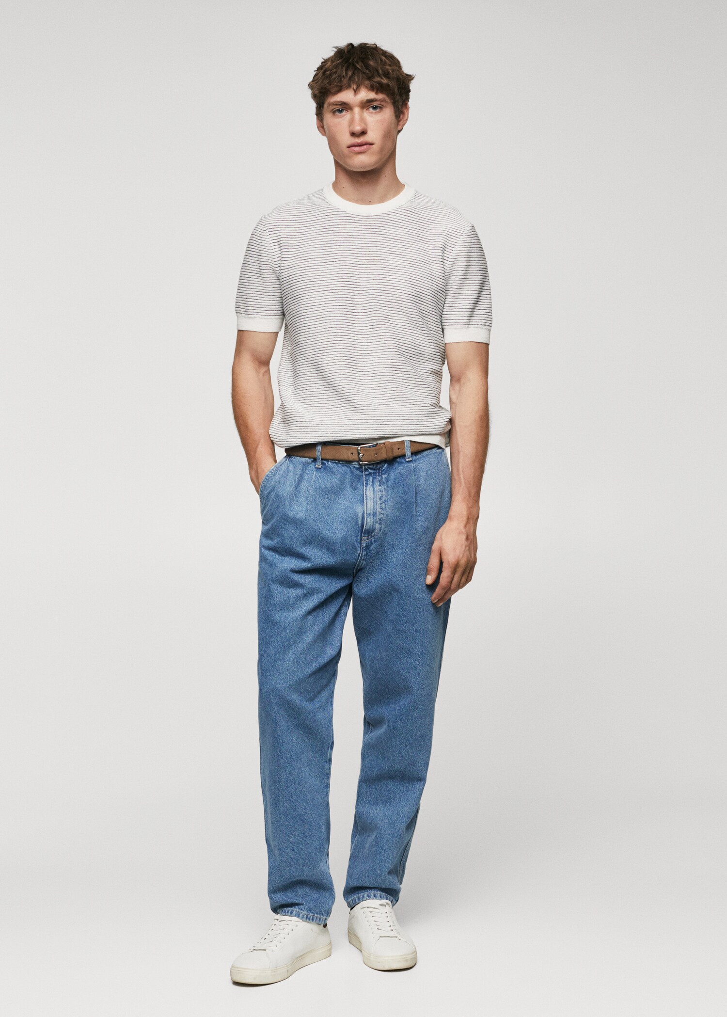 Camiseta rayas textura - Plano general