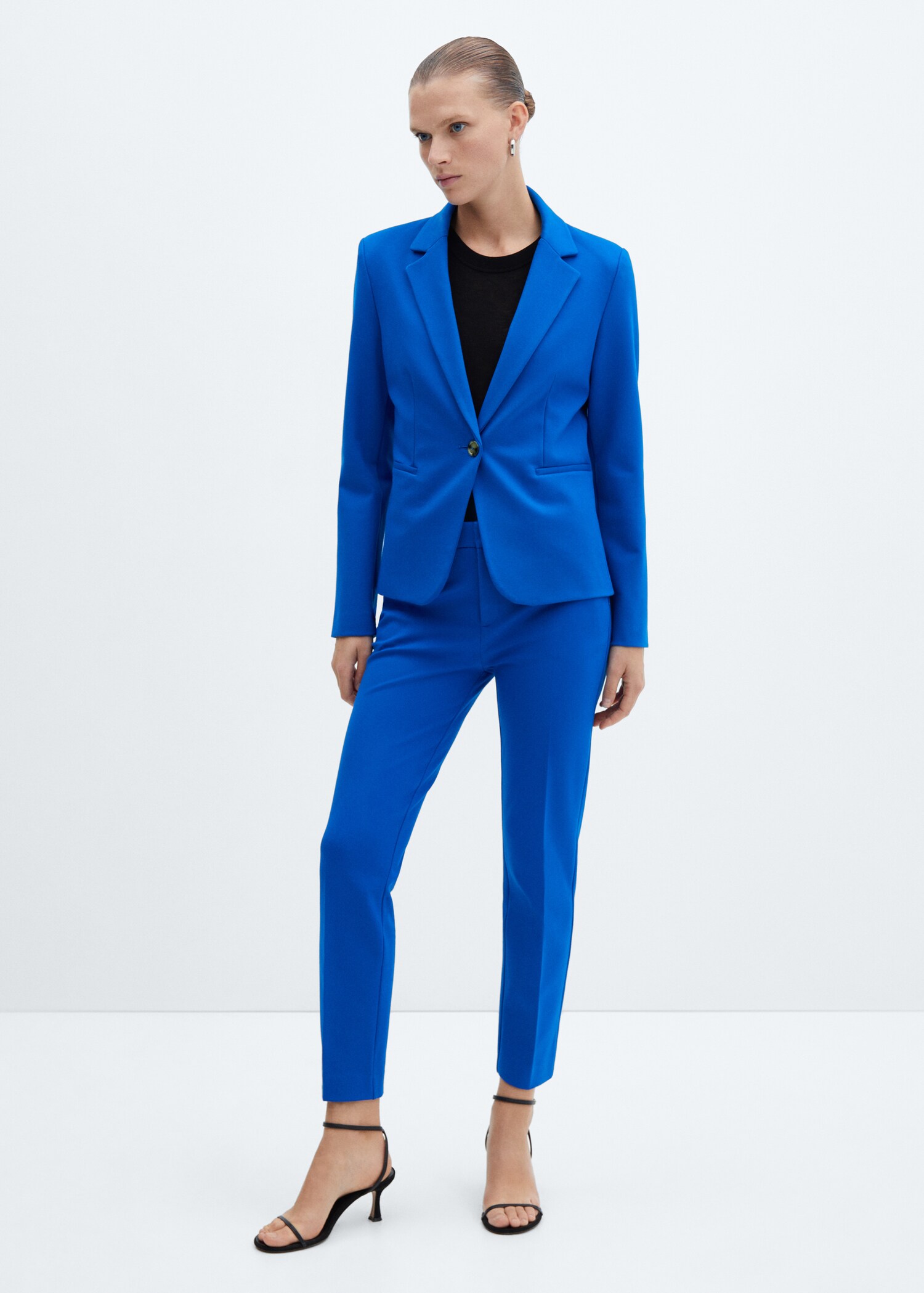 Fitted jacket with blunt stitching - General plane