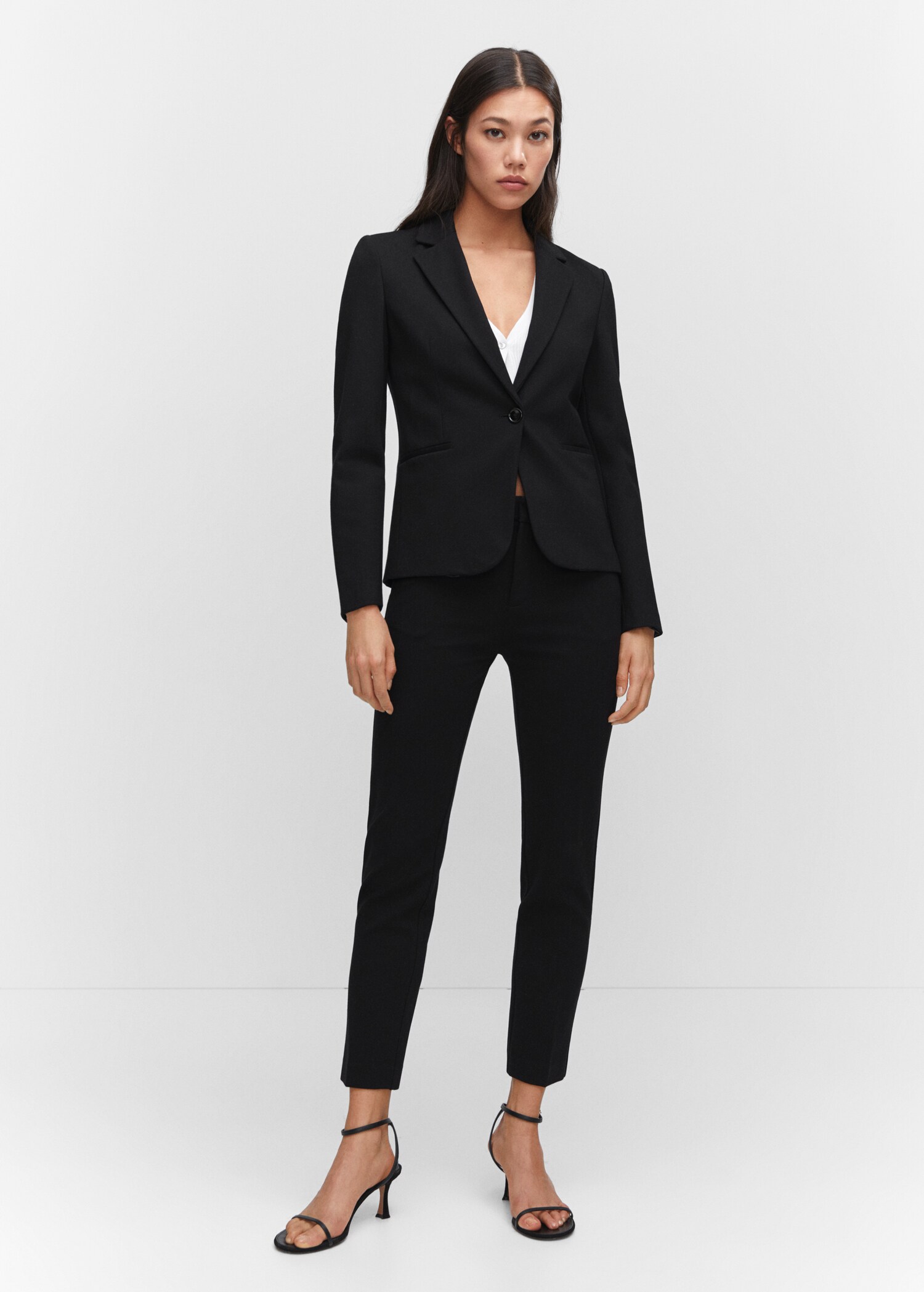 Fitted jacket with blunt stitching - General plane