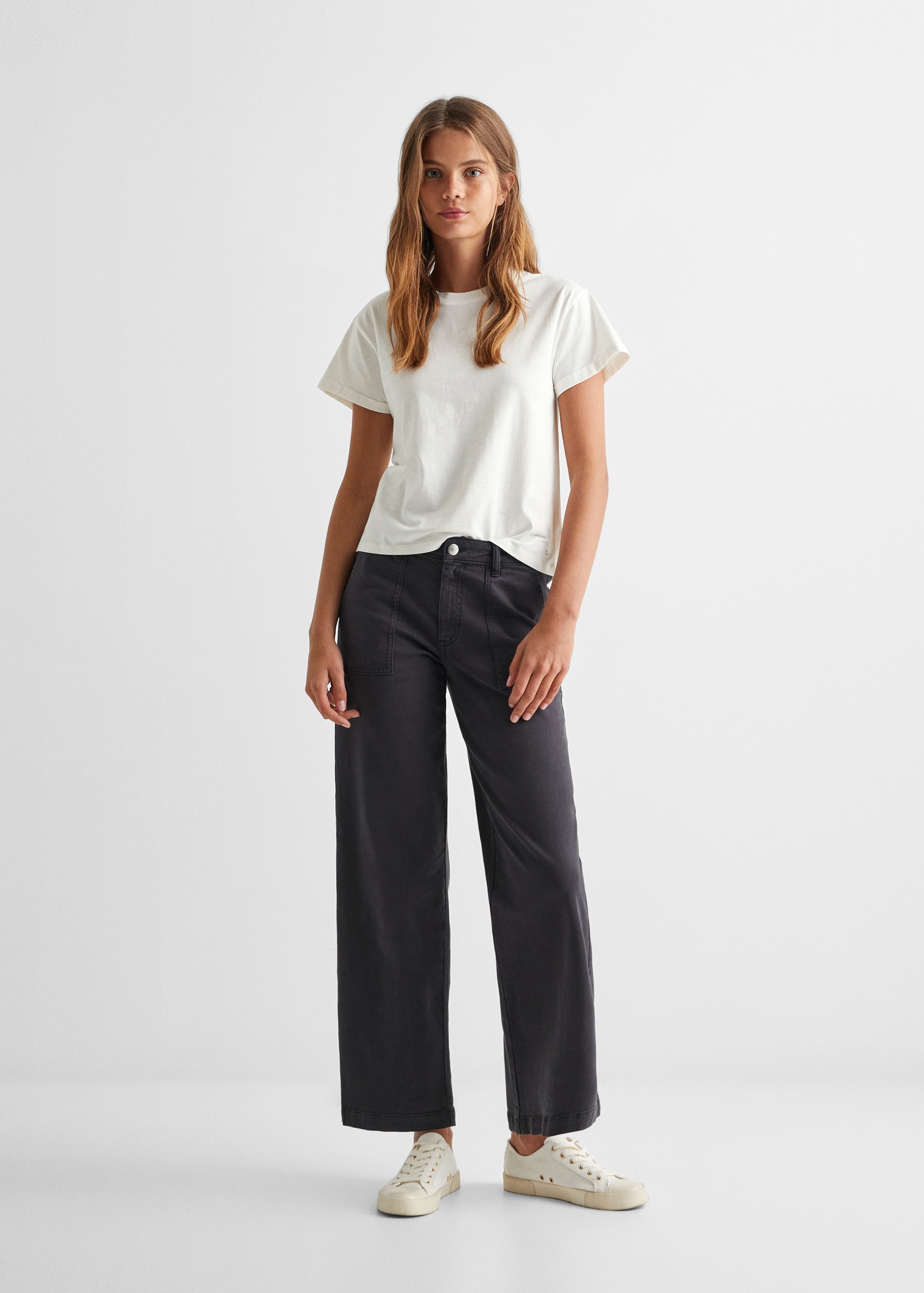 Basic-T-Shirt aus Baumwolle - Allgemeine Ansicht